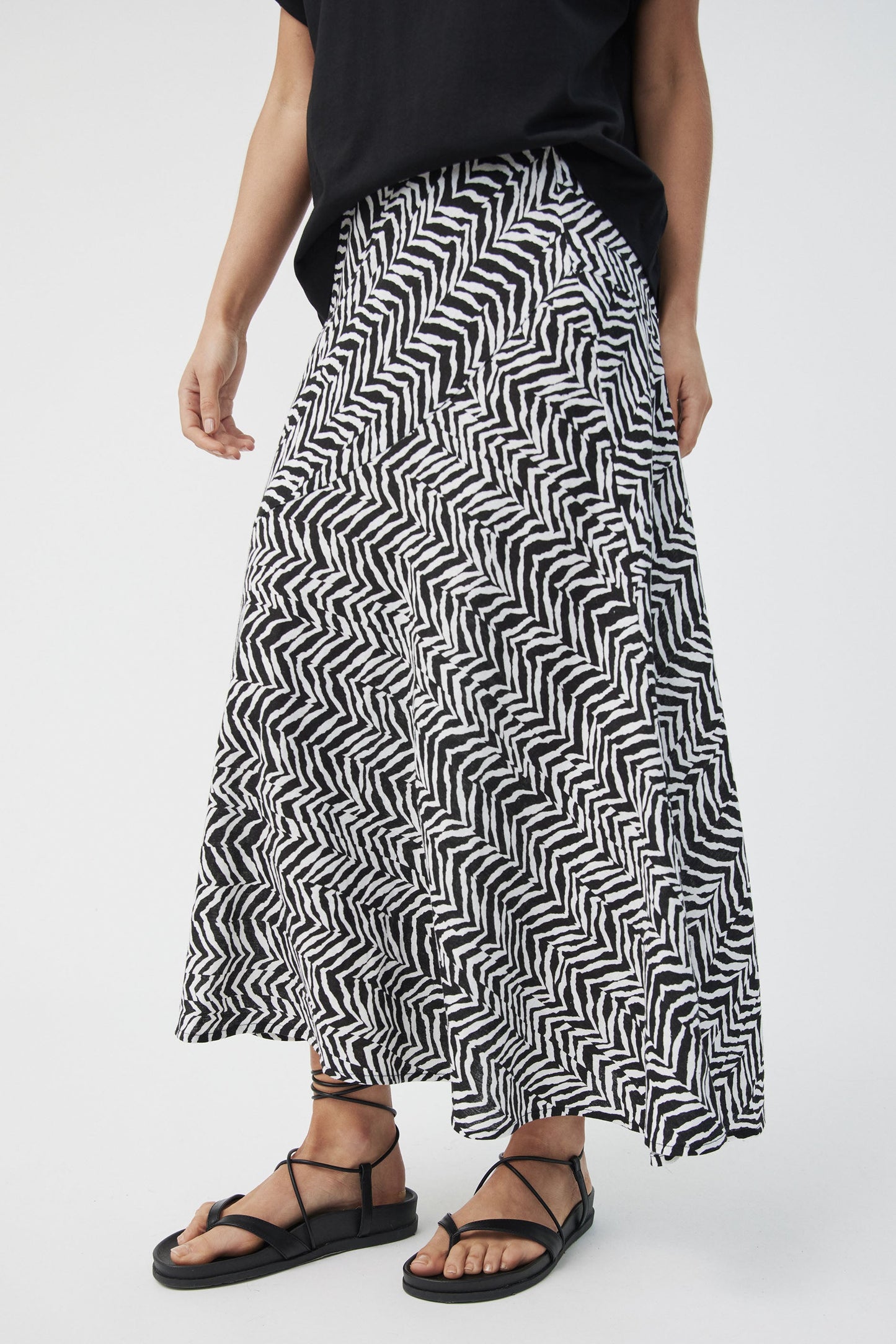 Kaya Linen Midi Skirt