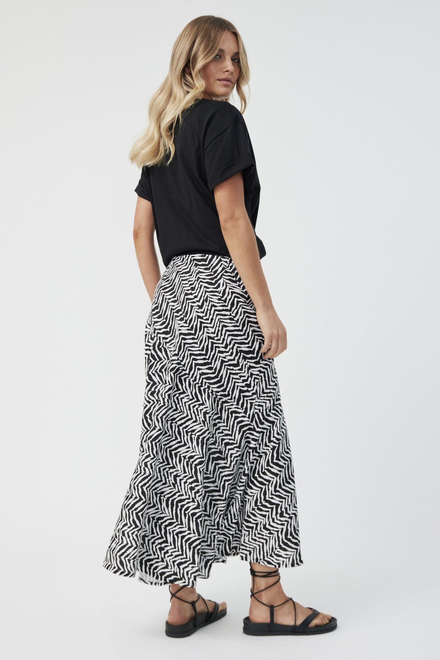 Kaya Linen Midi Skirt