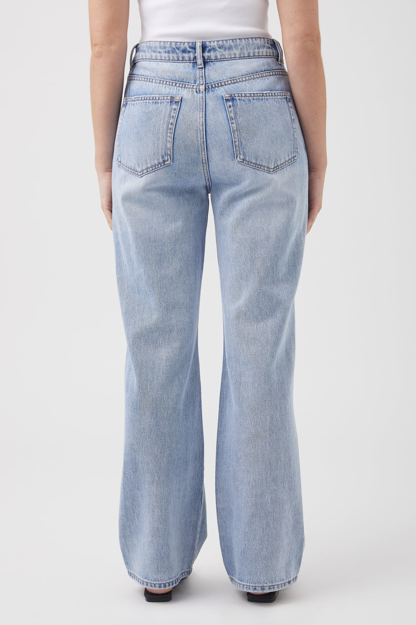 Alana Distressed Wide Leg Jean
