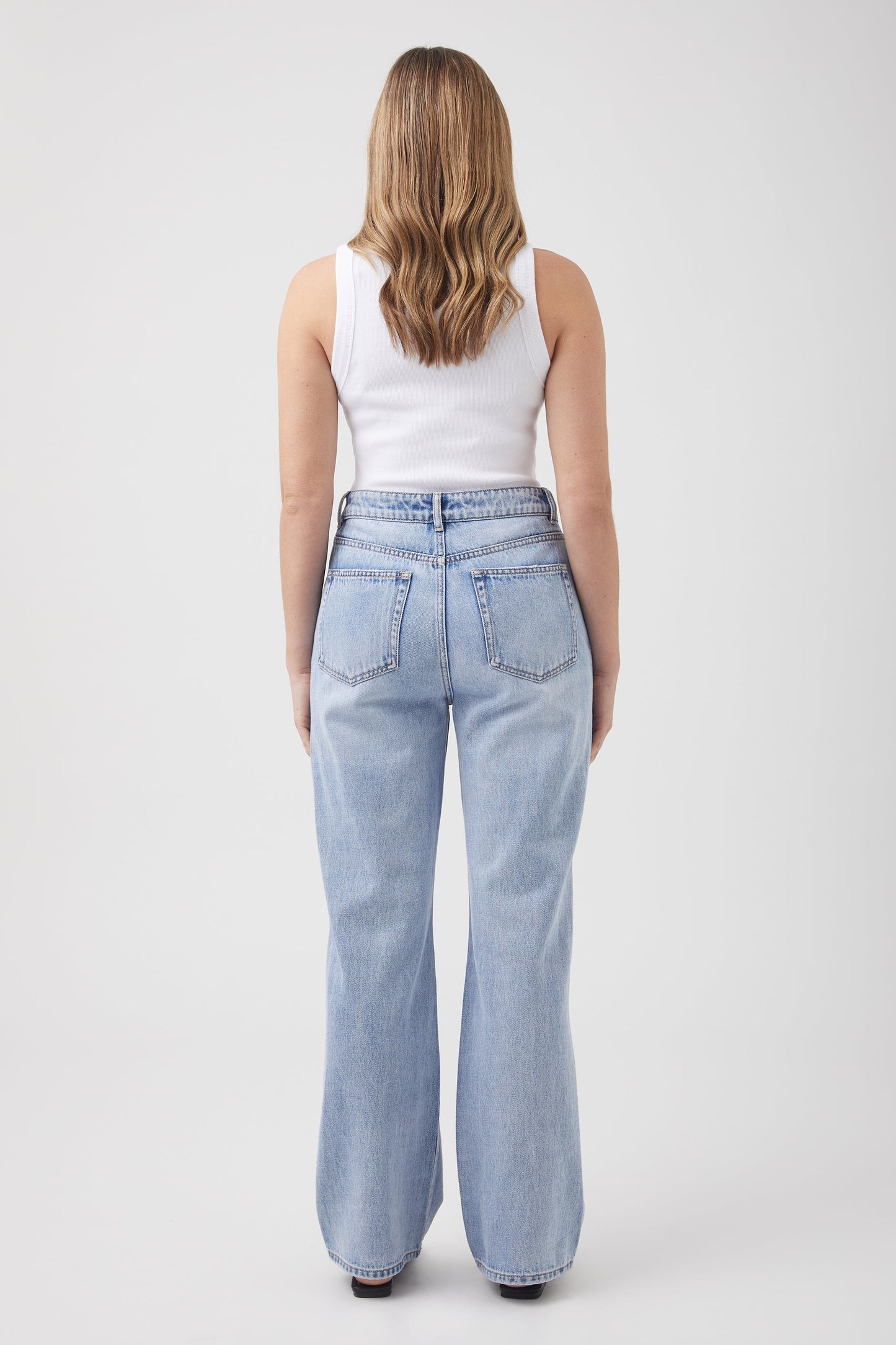 Alana Distressed Wide Leg Jean
