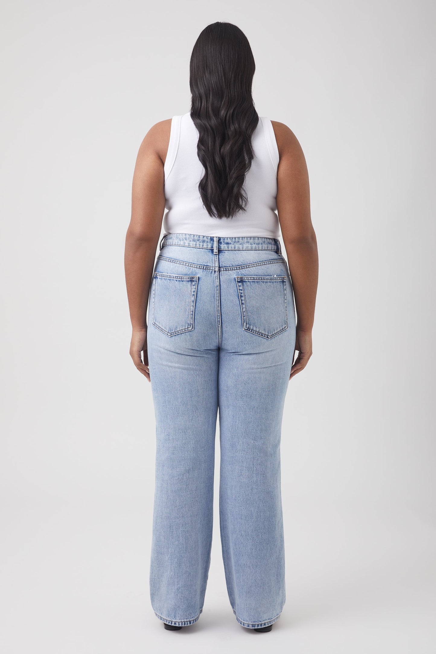 Alana Distressed Wide Leg Jean