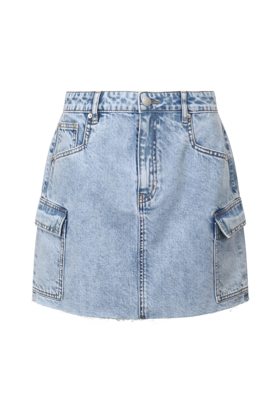 Megan Cargo Denim Mini Skirt