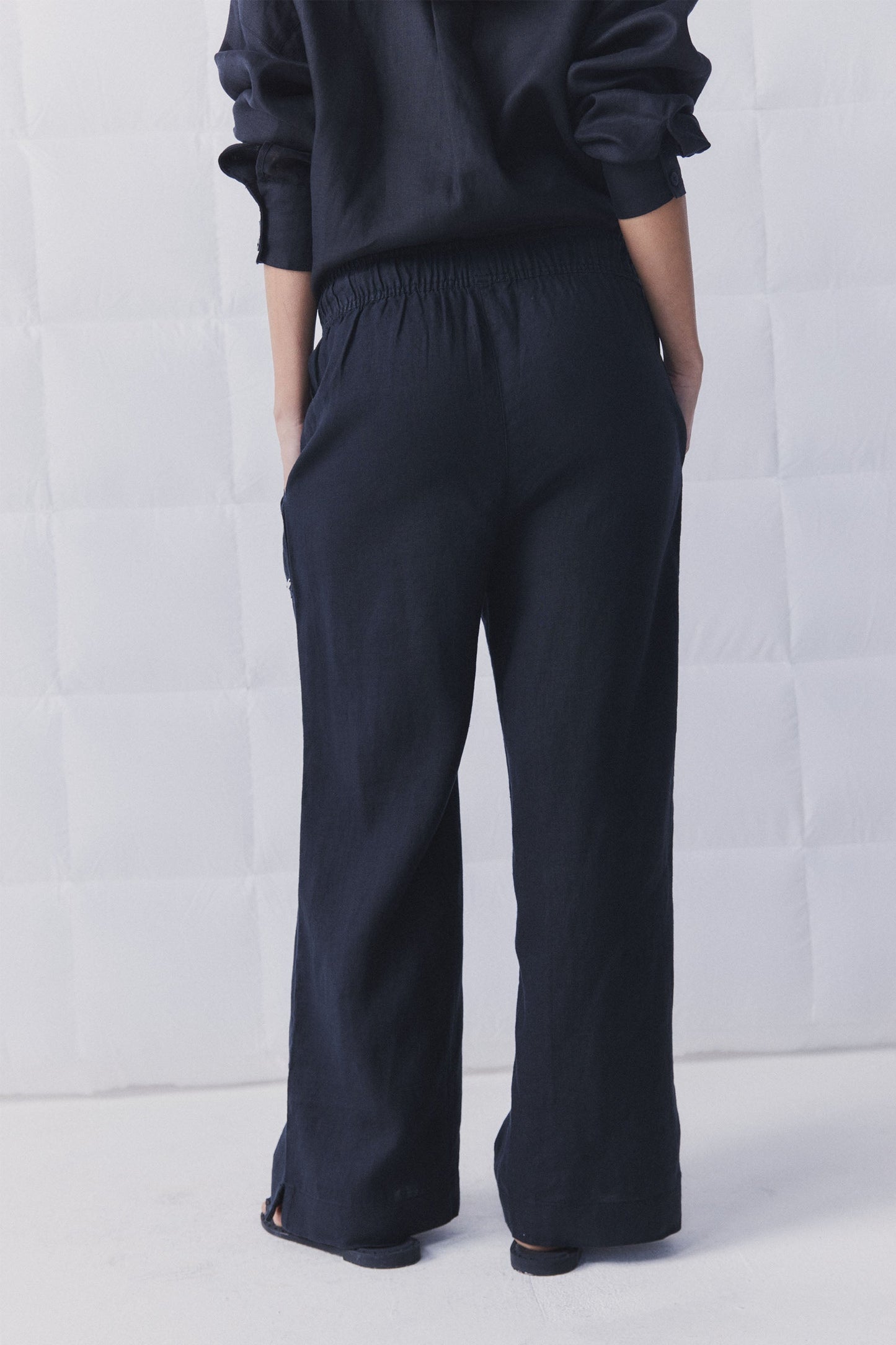 D-Luxe Wide Leg Linen Pant