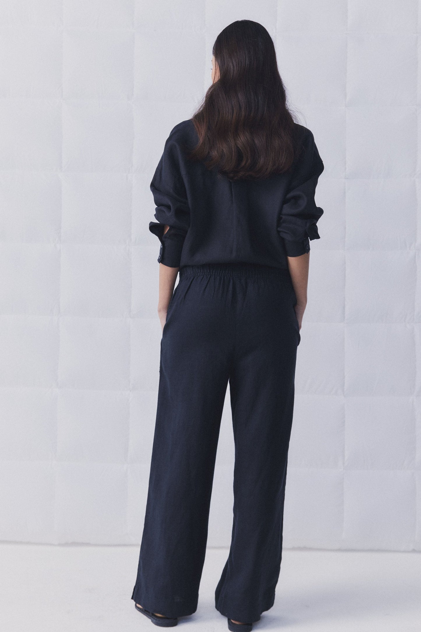 D-Luxe Wide Leg Linen Pant