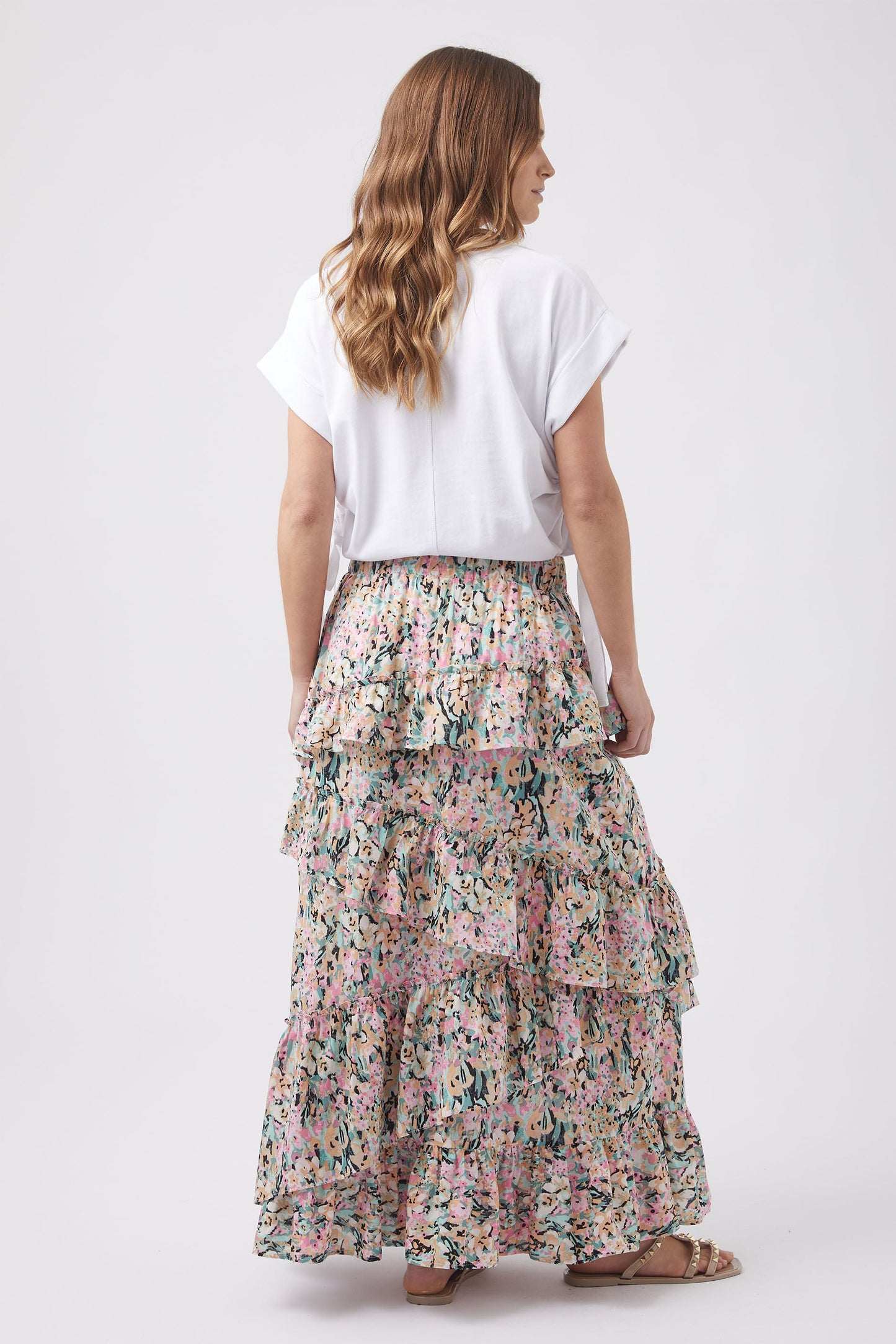 Amanda Ruffle Maxi Skirt