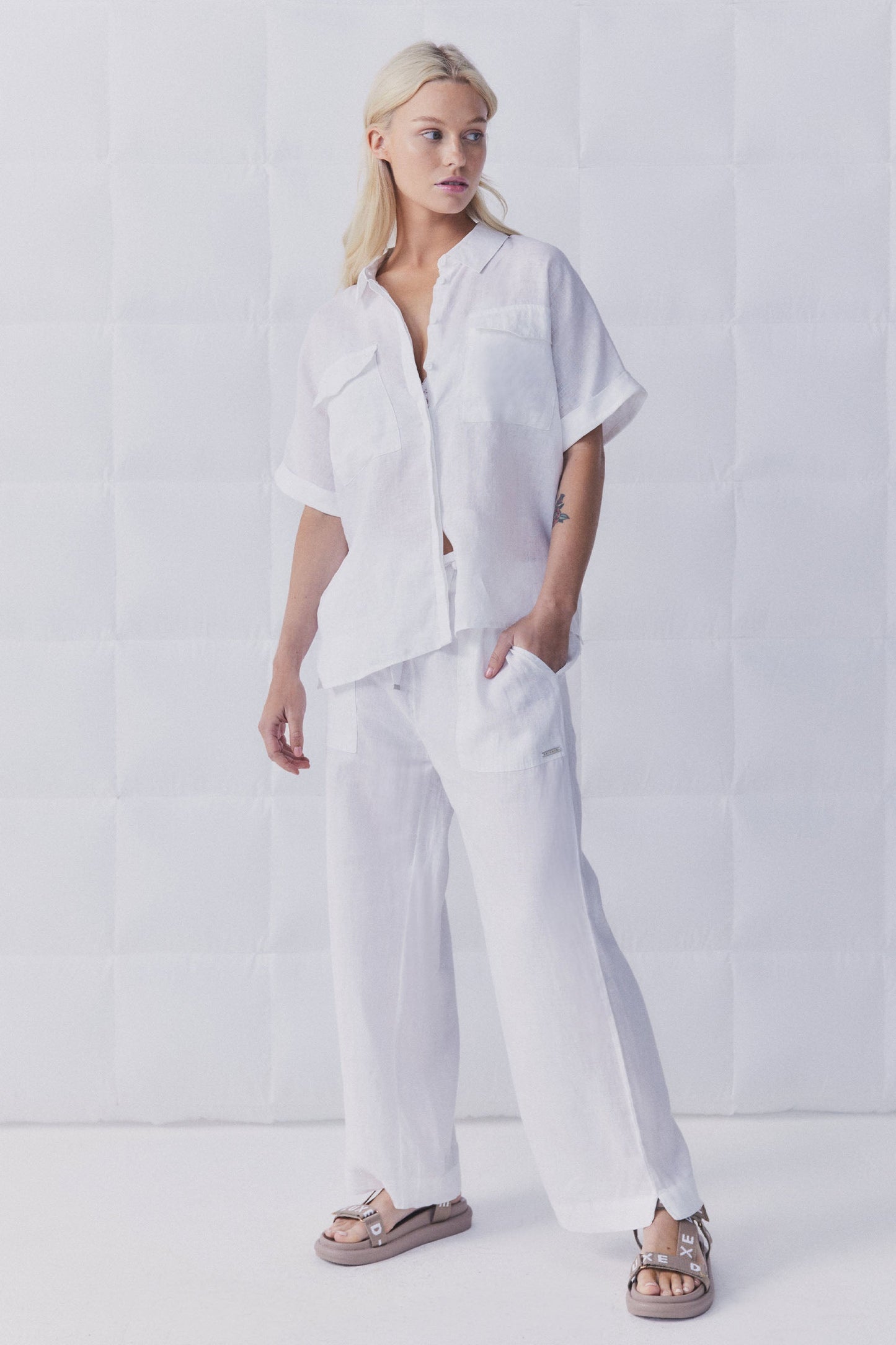 D-Luxe Pocket Linen Shirt