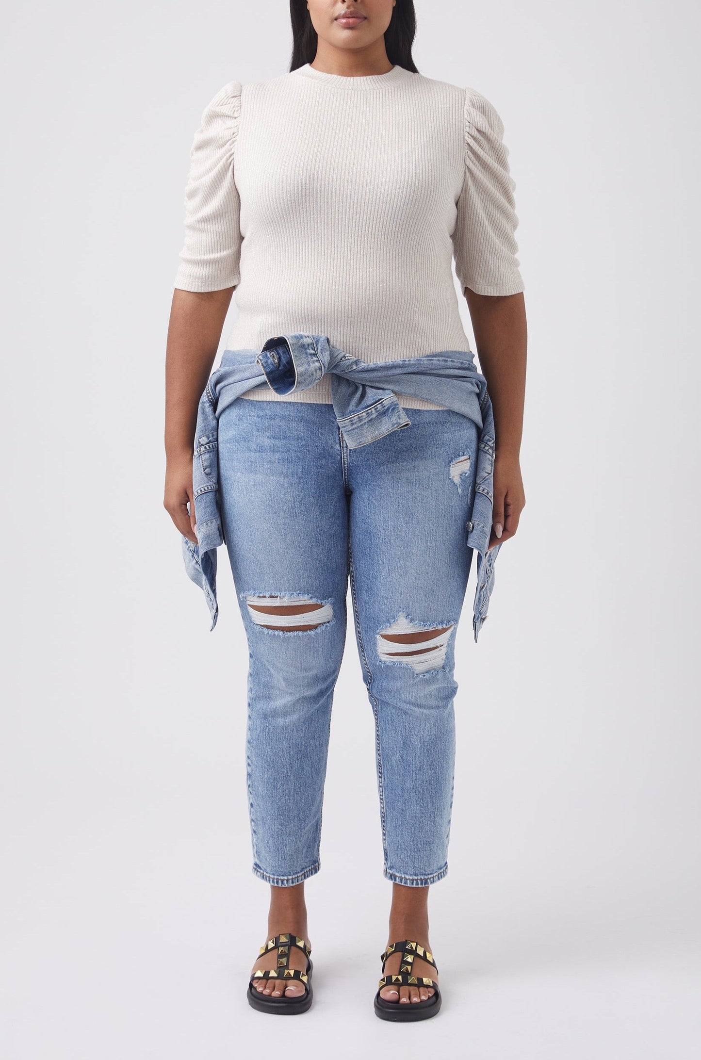 Ruby Metallic Short Sleeve Top