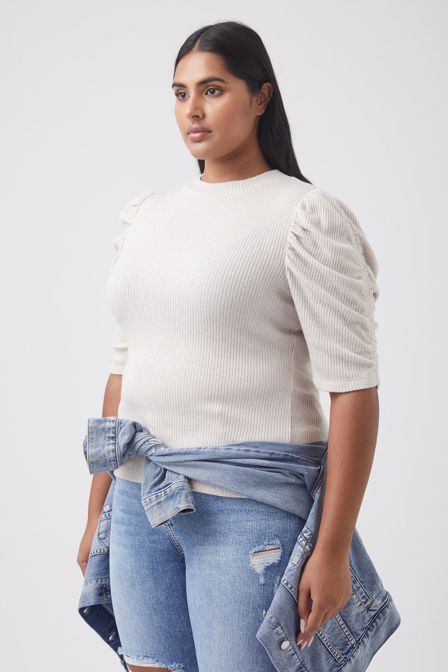 Ruby Metallic Short Sleeve Top