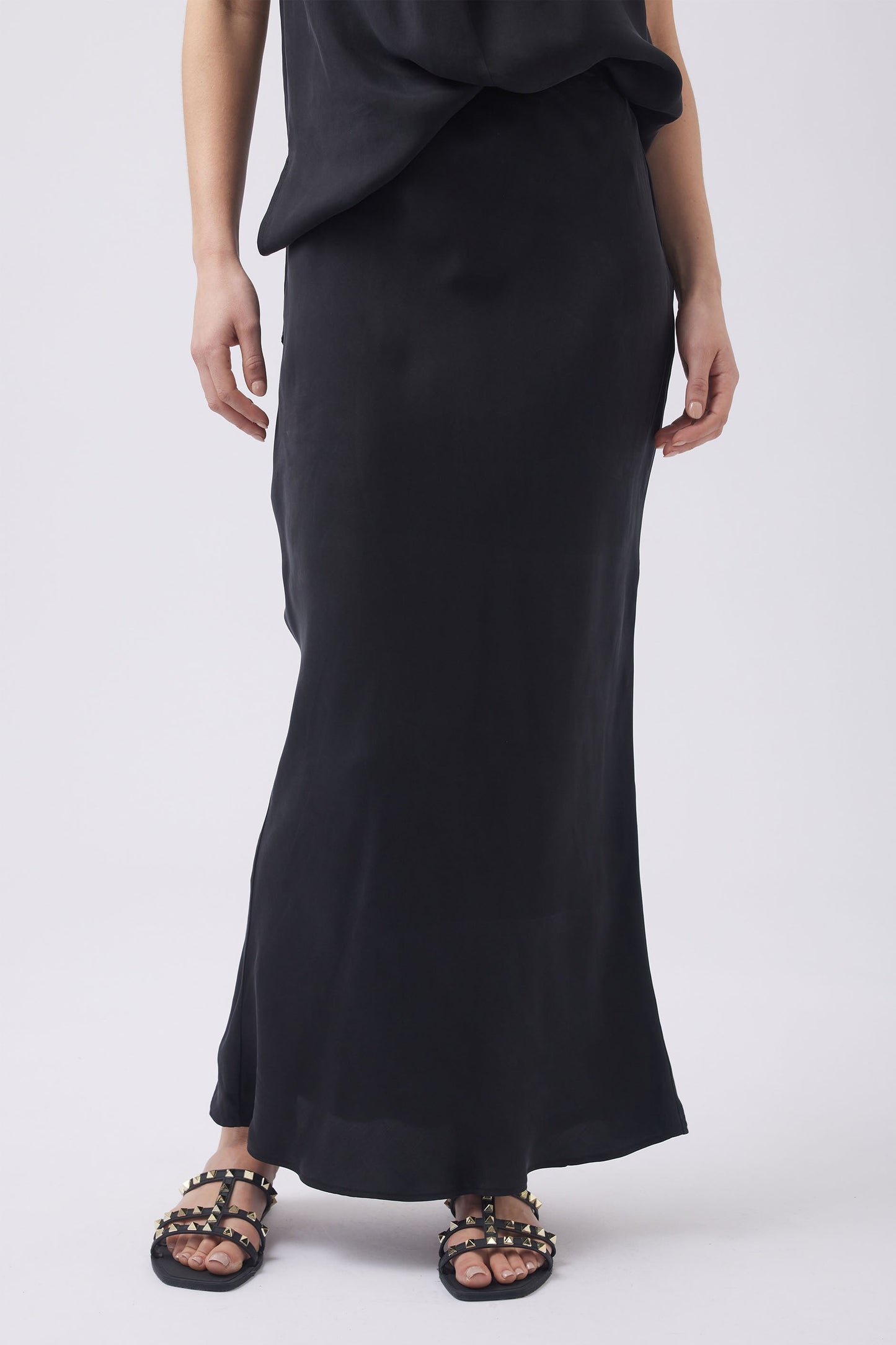Ariel Cupro Midi Skirt
