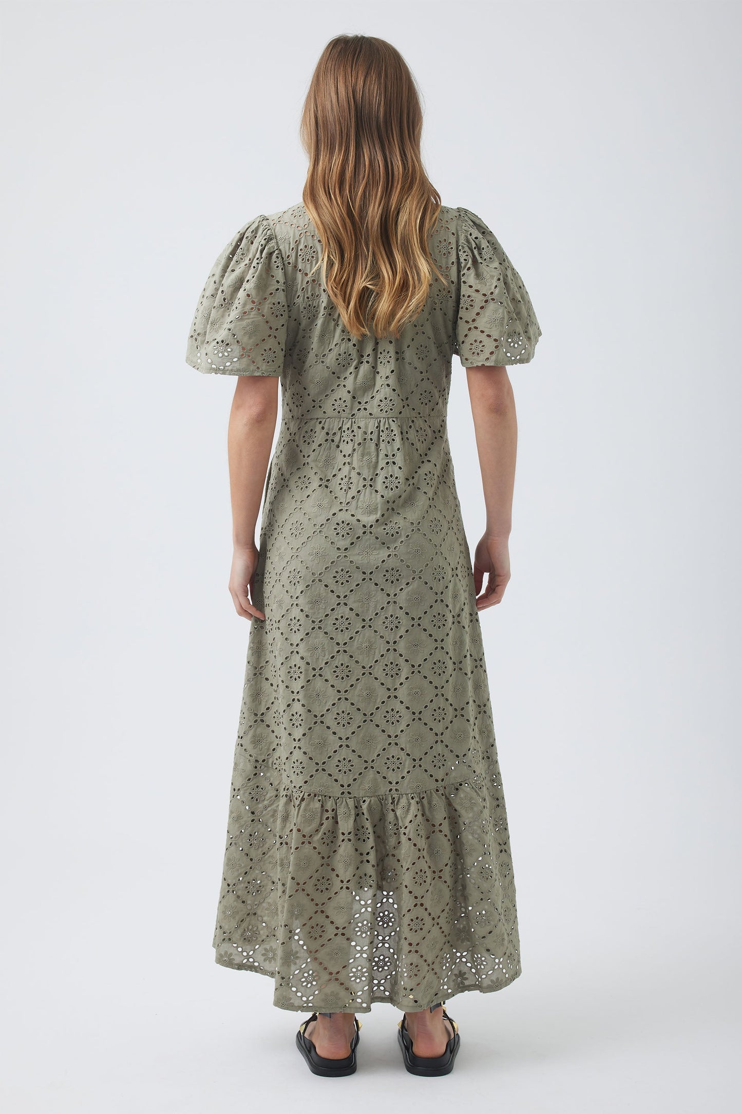 Connie Broderie Midi Dress