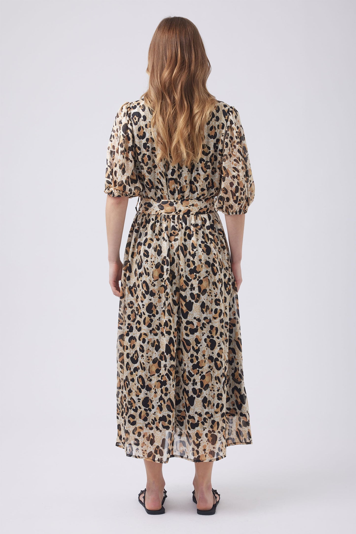 Alaina Puff Sleeve Midi Dress