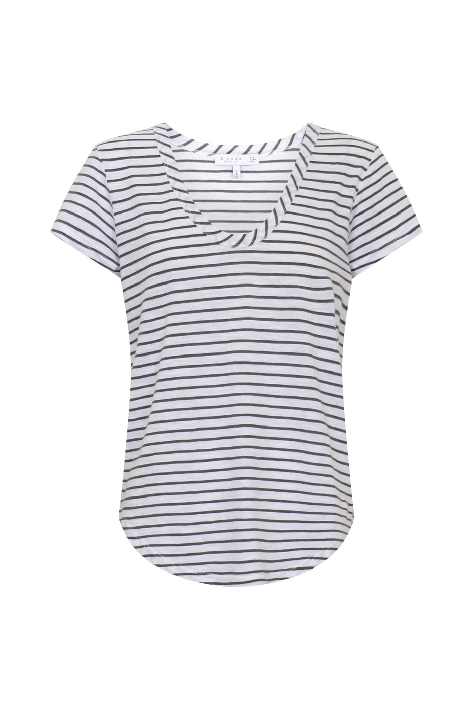 D-Luxe Scoop Neck Slub Tee