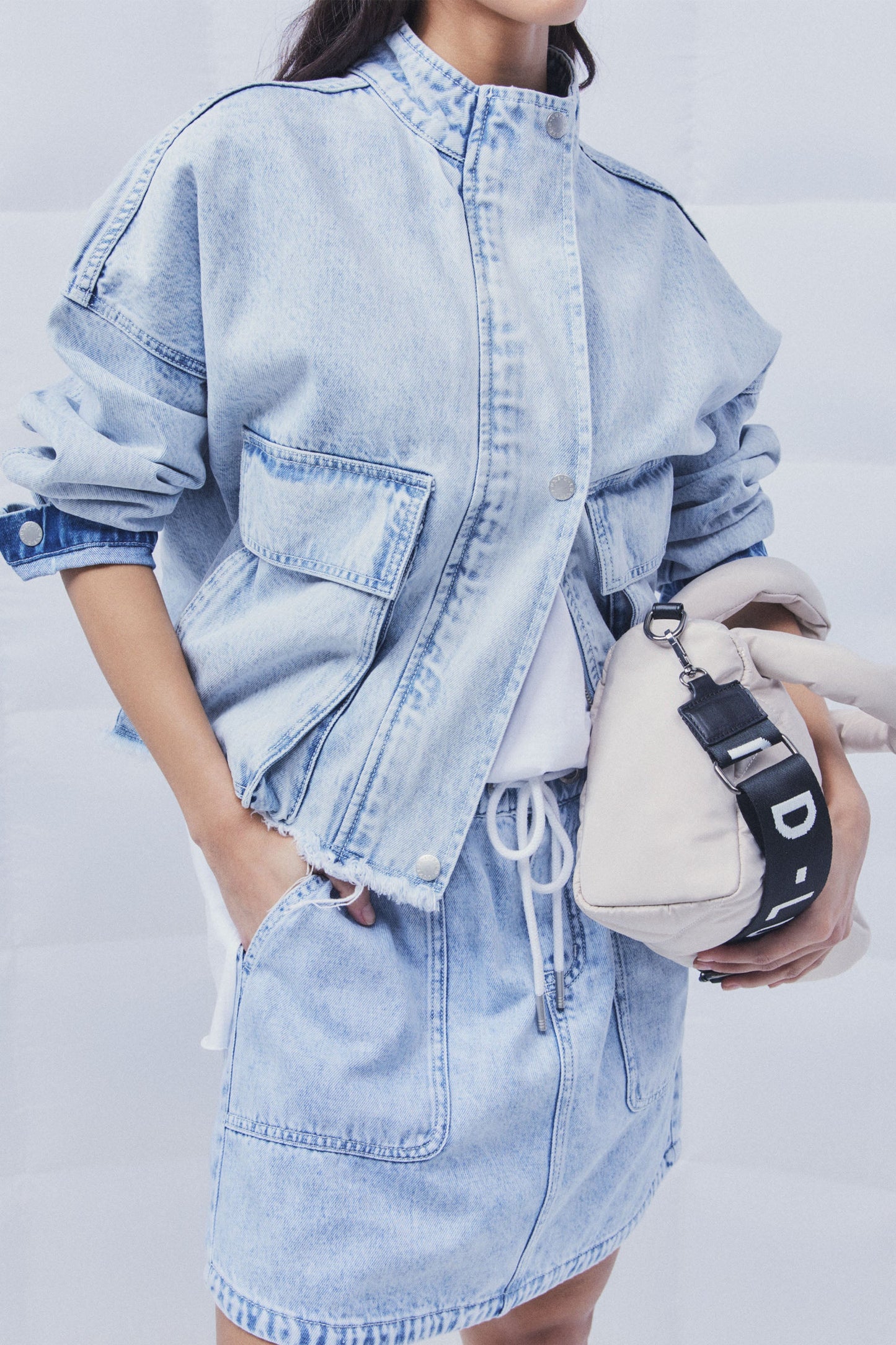 D-Luxe Denim Mini Skirt