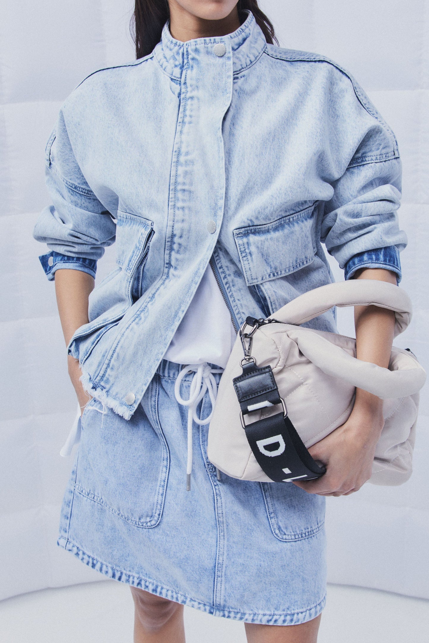 D-Luxe Denim Mini Skirt