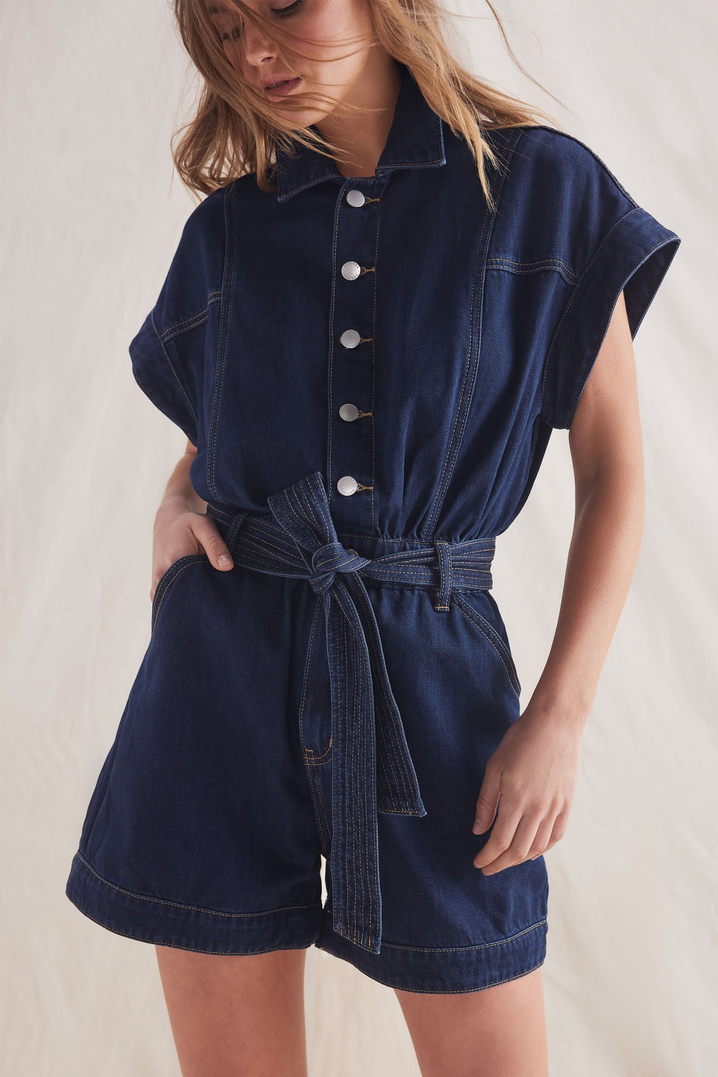 Krissy Denim Romper