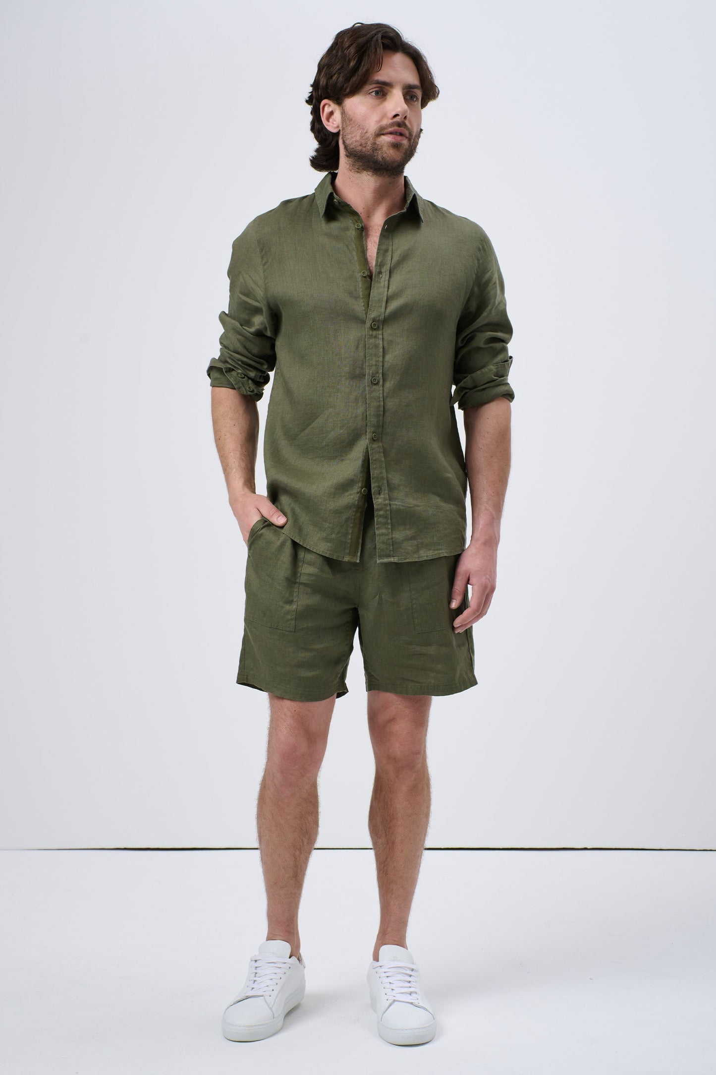 Men's Linen Long Sleeve Shirt