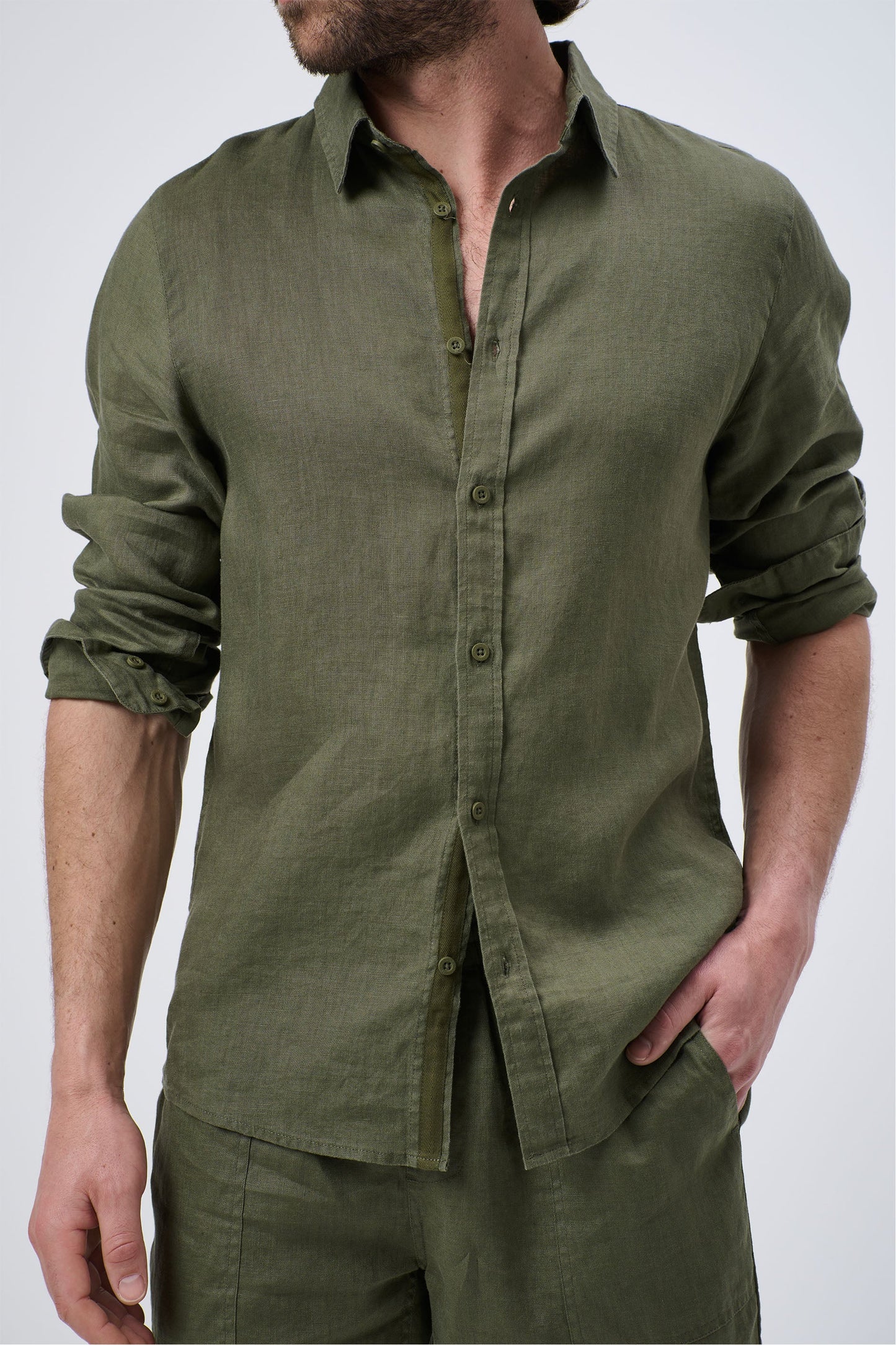 Men's Linen Long Sleeve Shirt