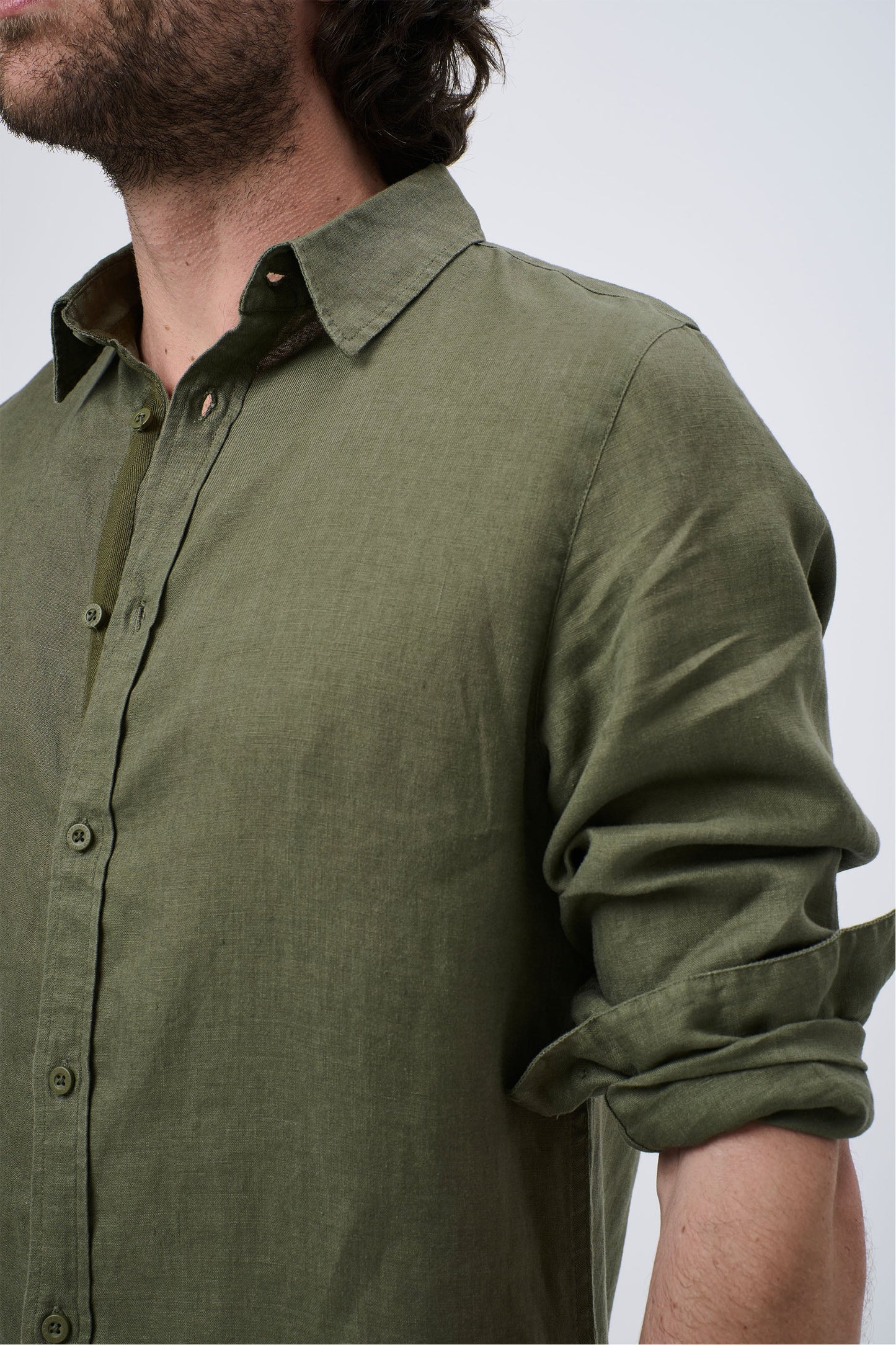 Men's Linen Long Sleeve Shirt