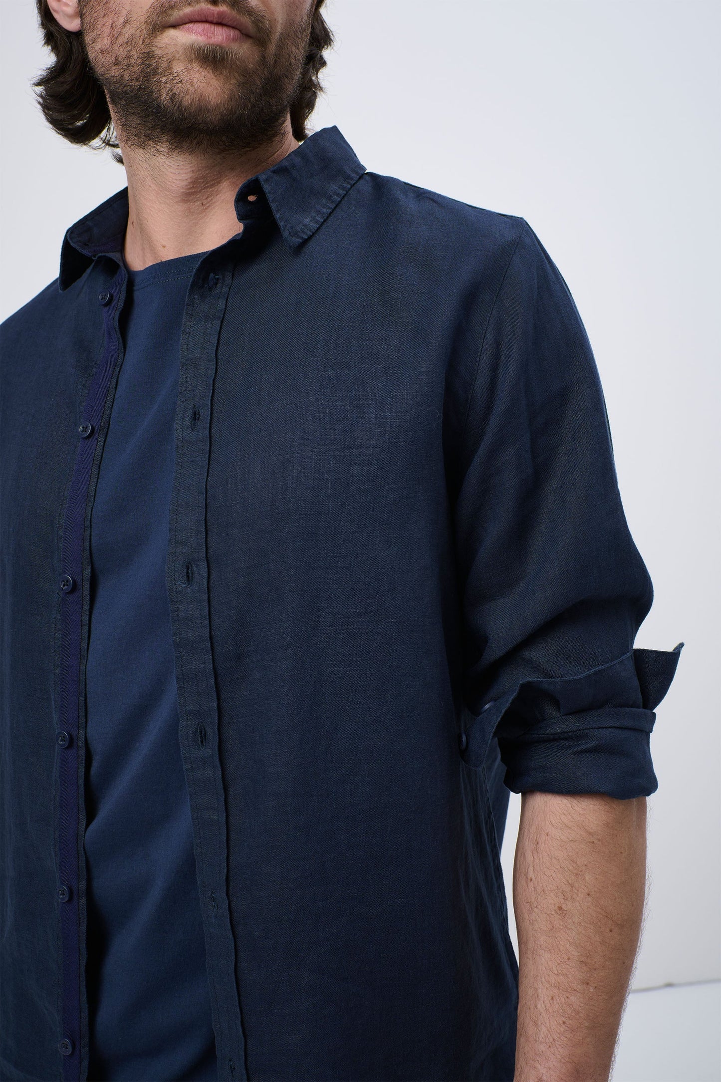 Men's Linen Long Sleeve Shirt