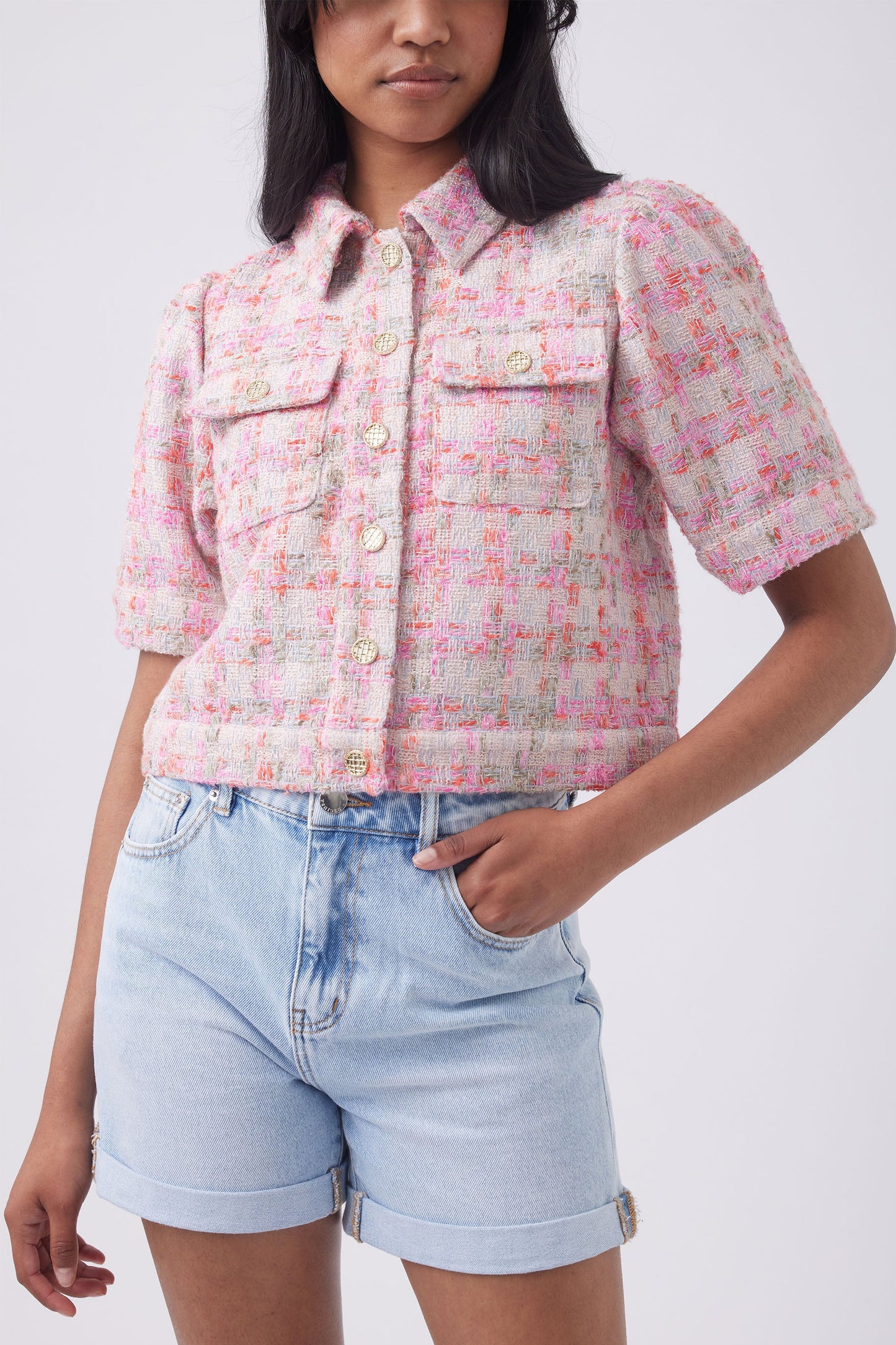 Ceecee Crop Tweed Jacket