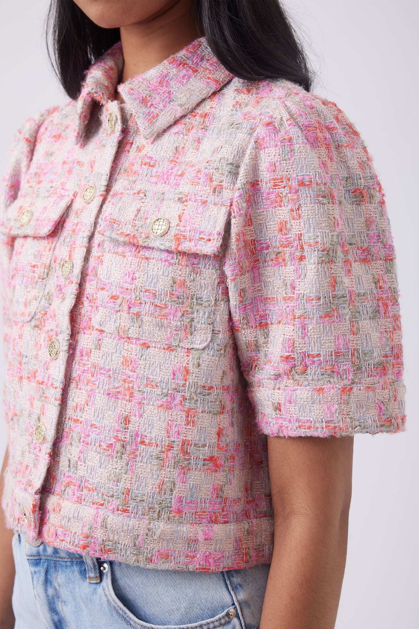 Ceecee Crop Tweed Jacket