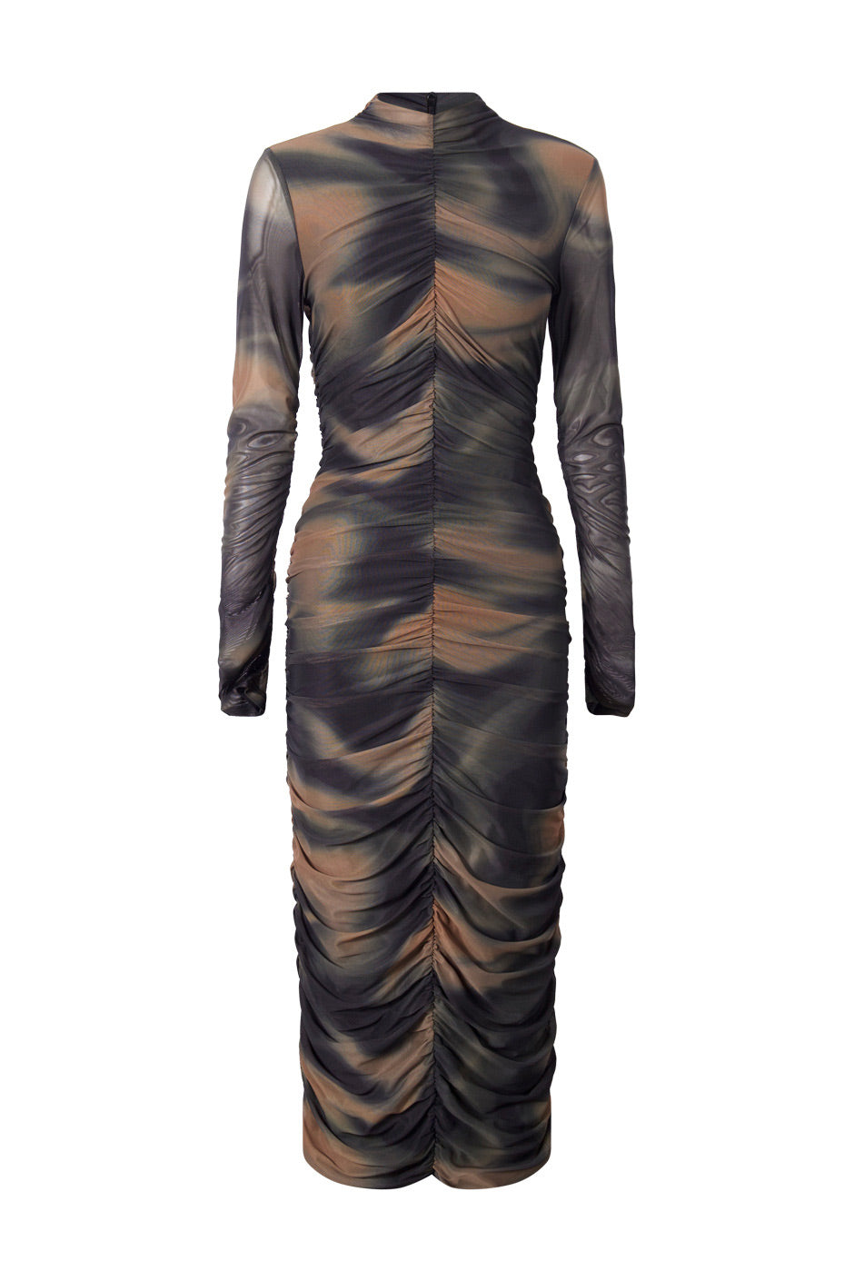 Rebecca Ruched Mesh Dress