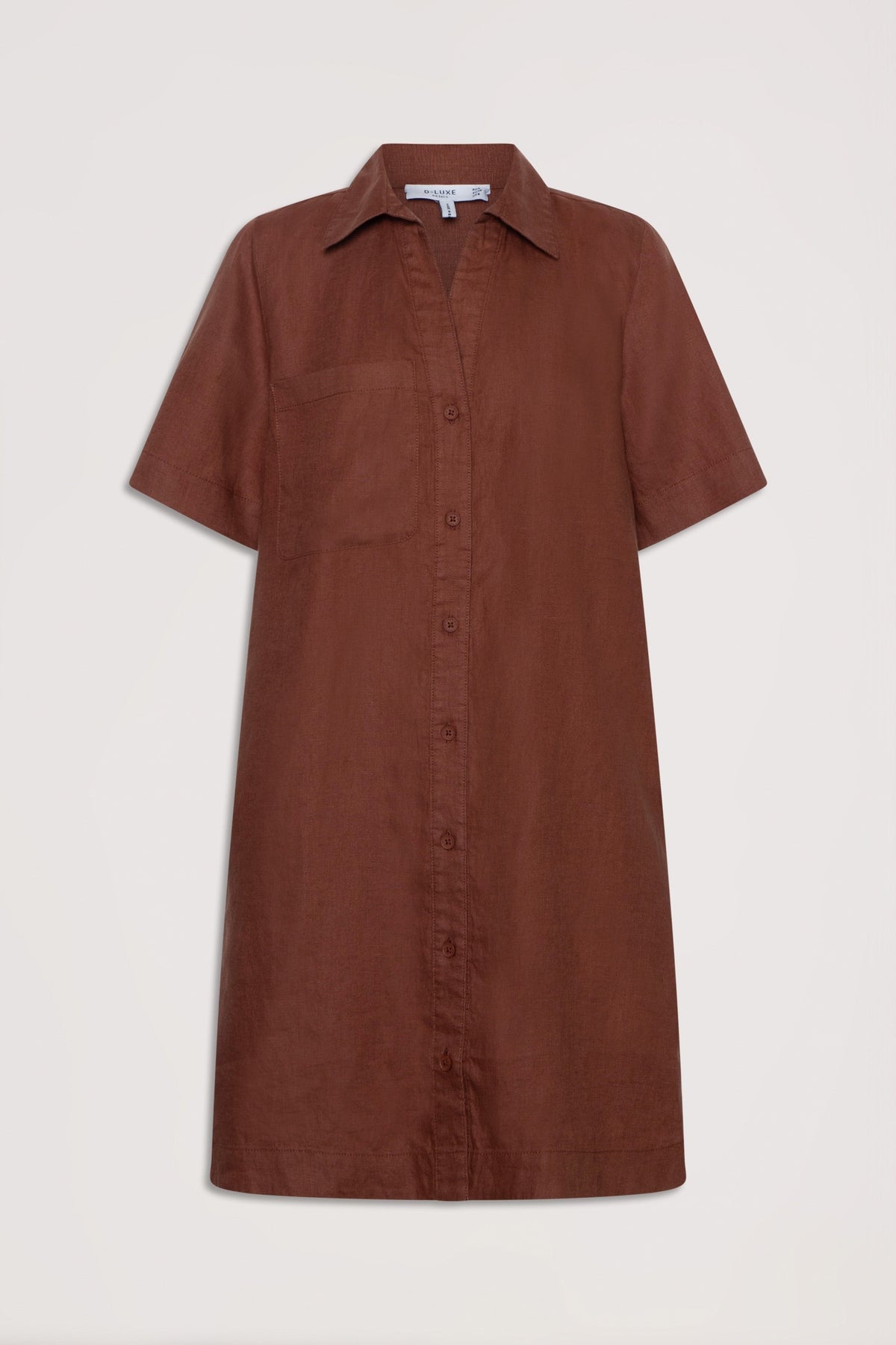 D-Luxe Linen Short Dress