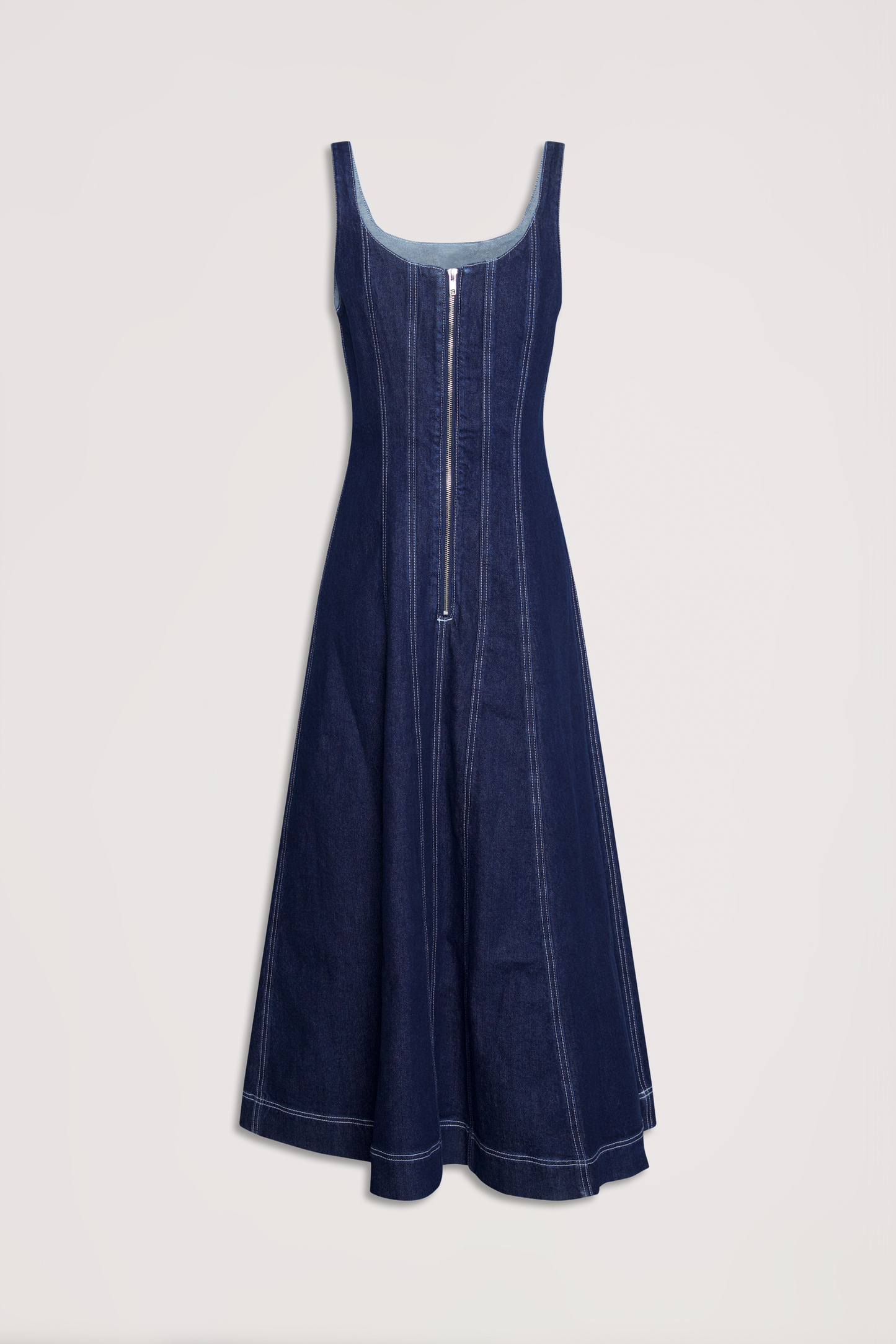 Paisley Denim Midi Dress