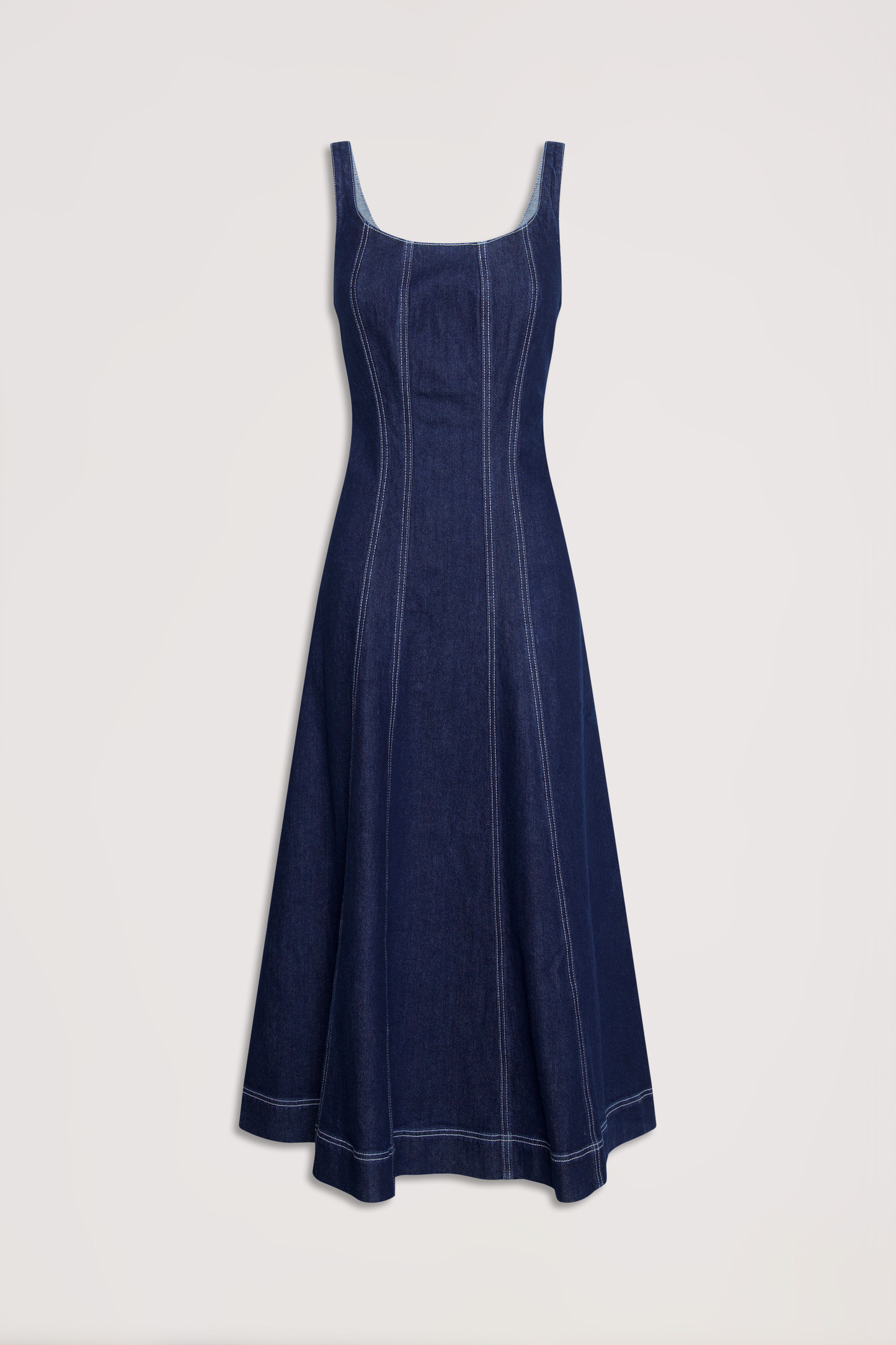 Paisley Denim Midi Dress