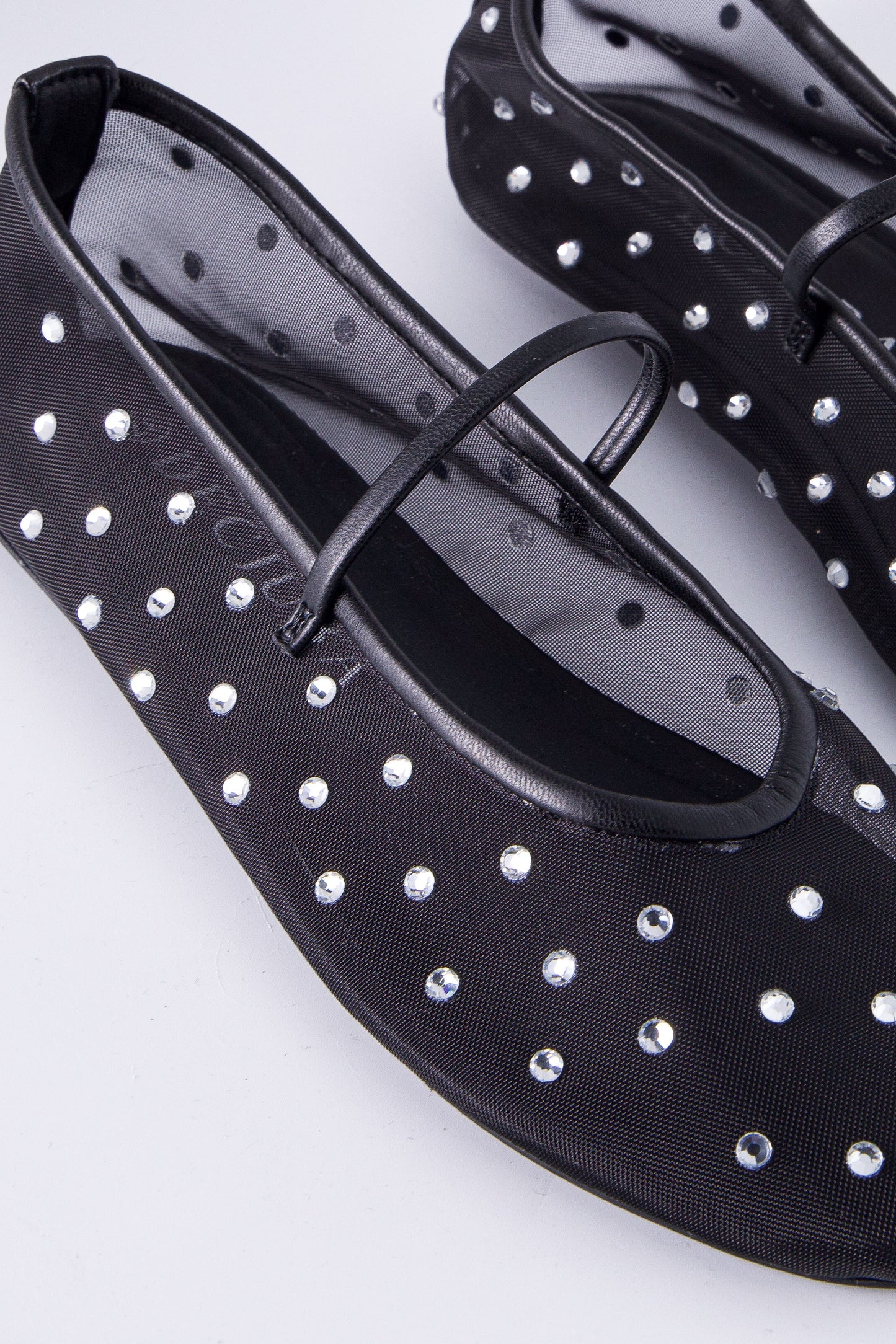 Round Toe Diamante Ballet Flat