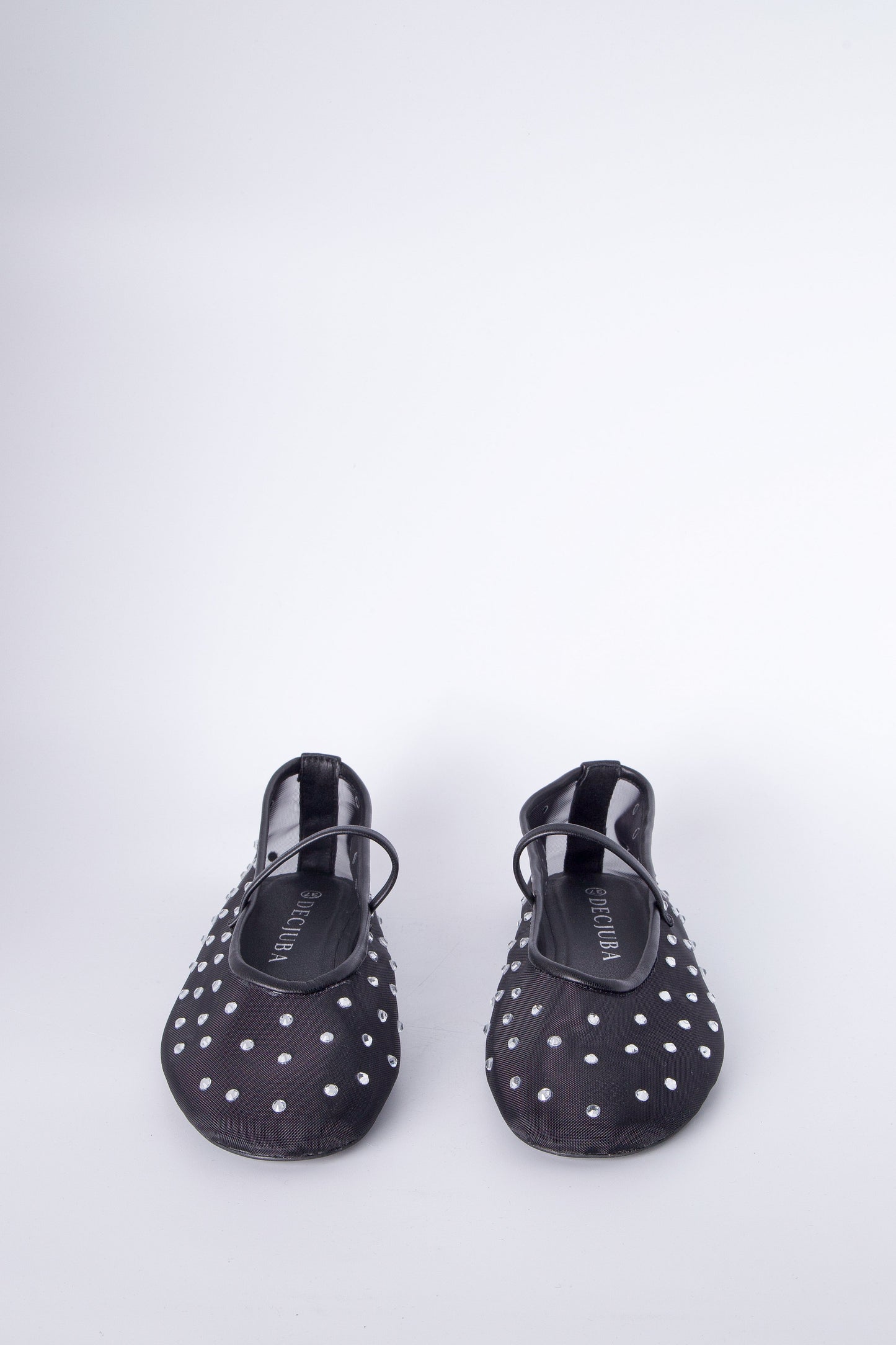 Round Toe Diamante Ballet Flat