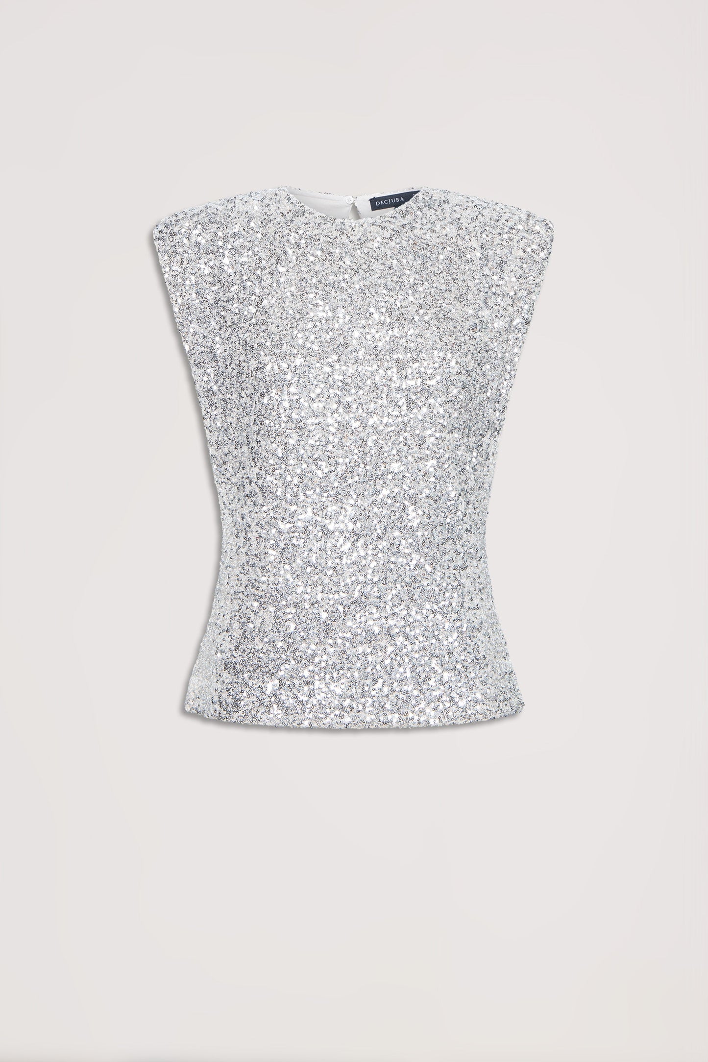 Anna Sequin Shoulder Pad Tank
