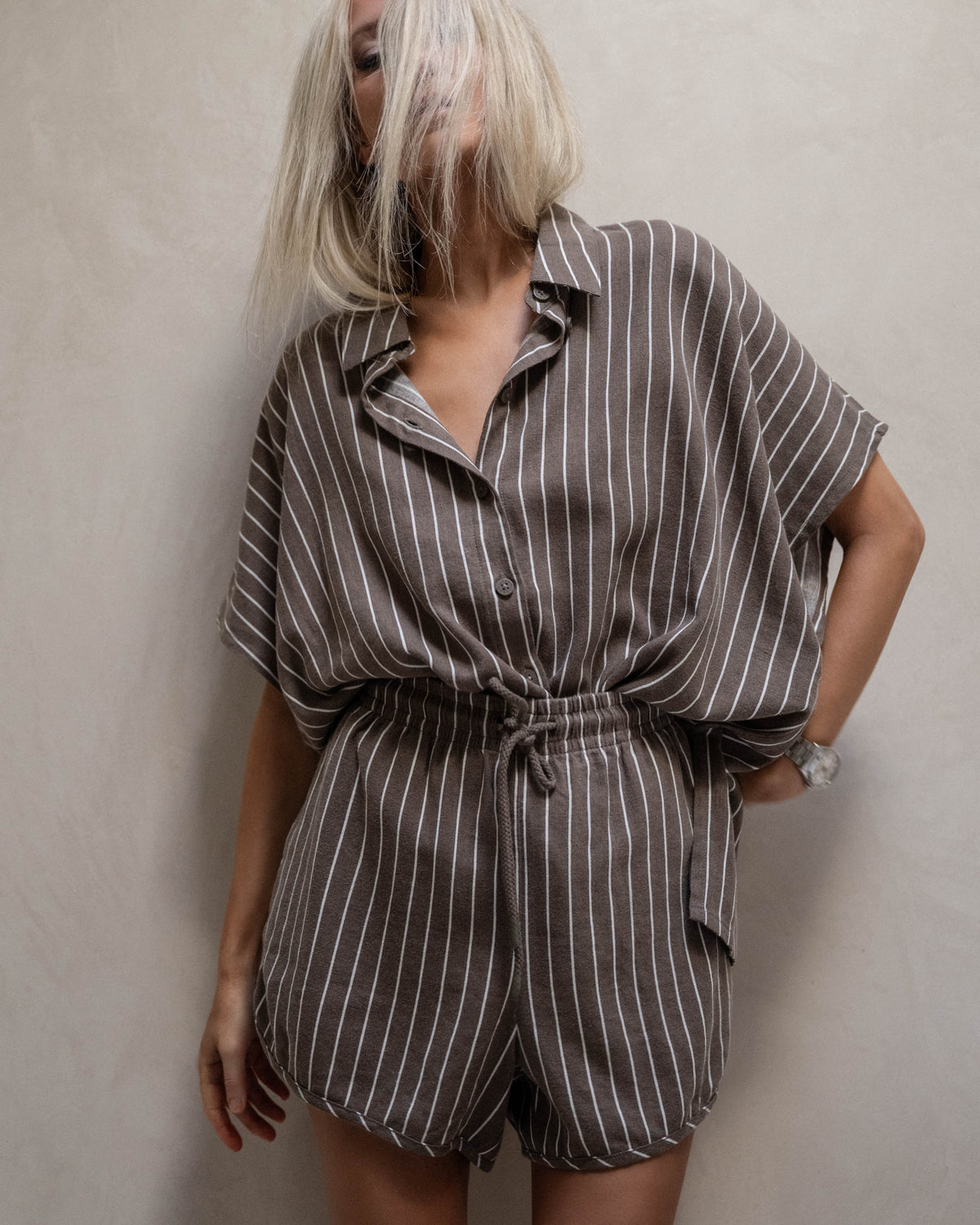 D-Luxe Linen Blend Curve Short