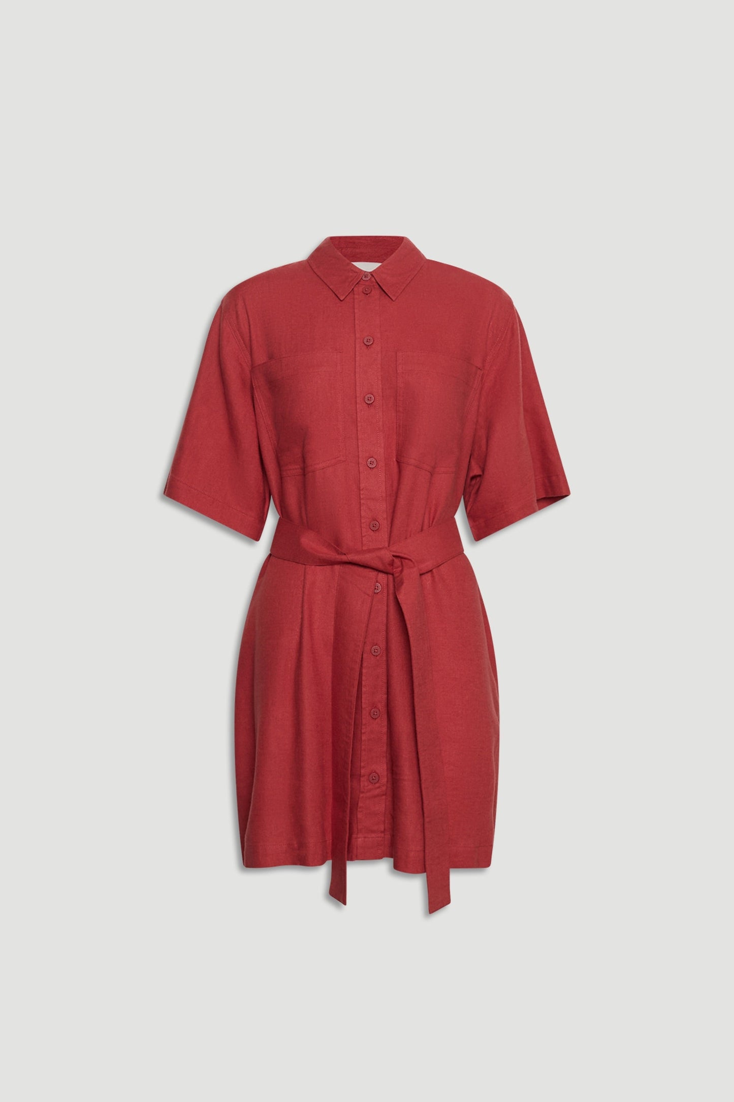 D-Luxe Linen Blend Short Dress