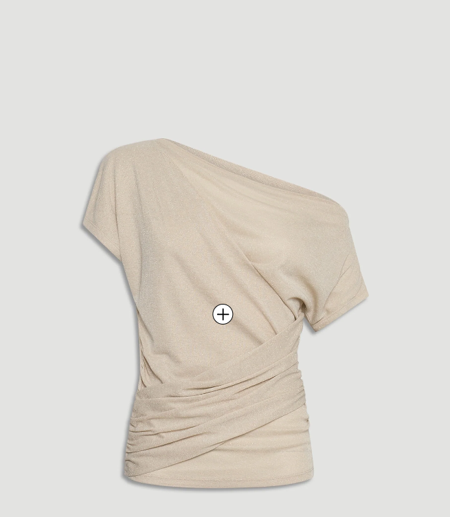 Ruby Gathered Lurex Top