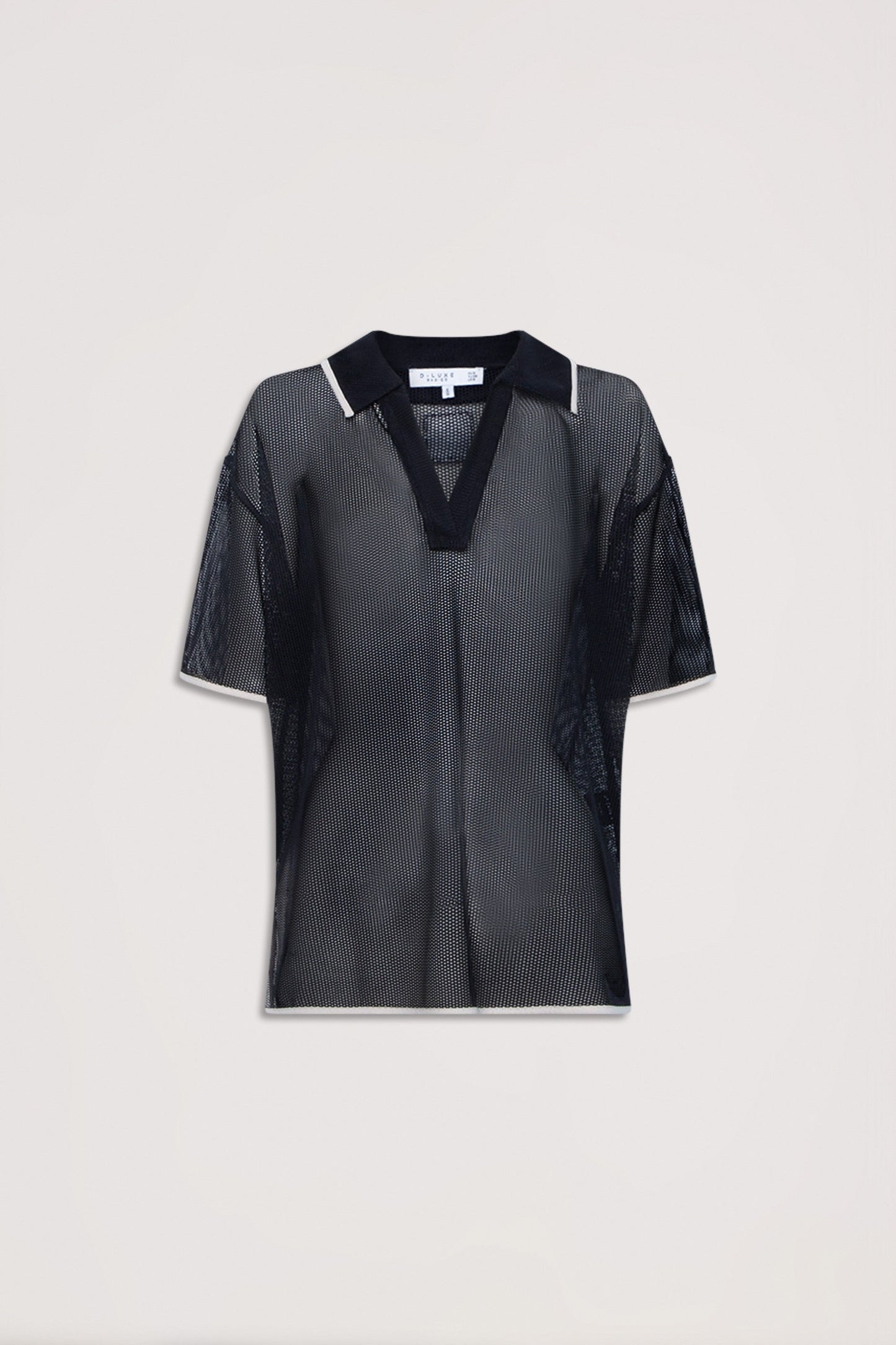 D-Luxe Square Knit Polo Top