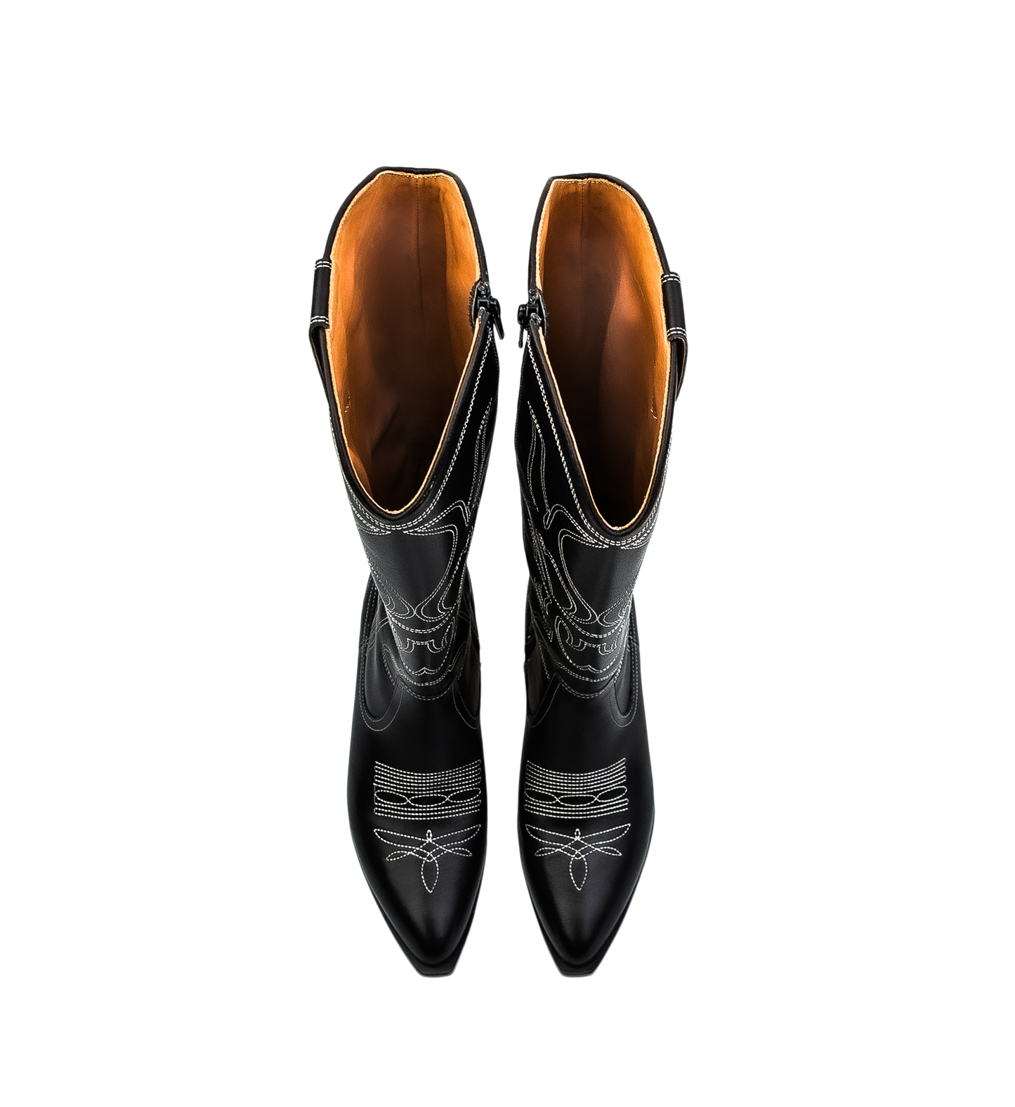 Akepa Black Leather Knee High Boots