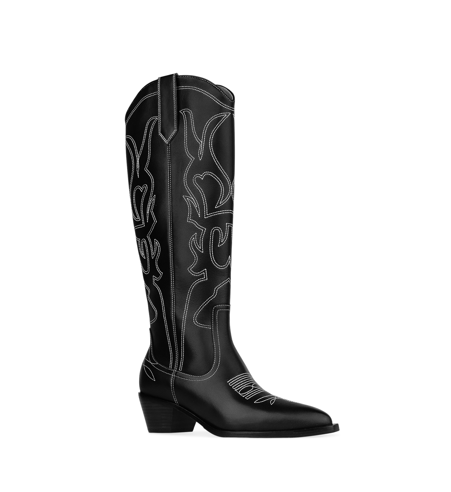 Akepa Black Leather Knee High Boots