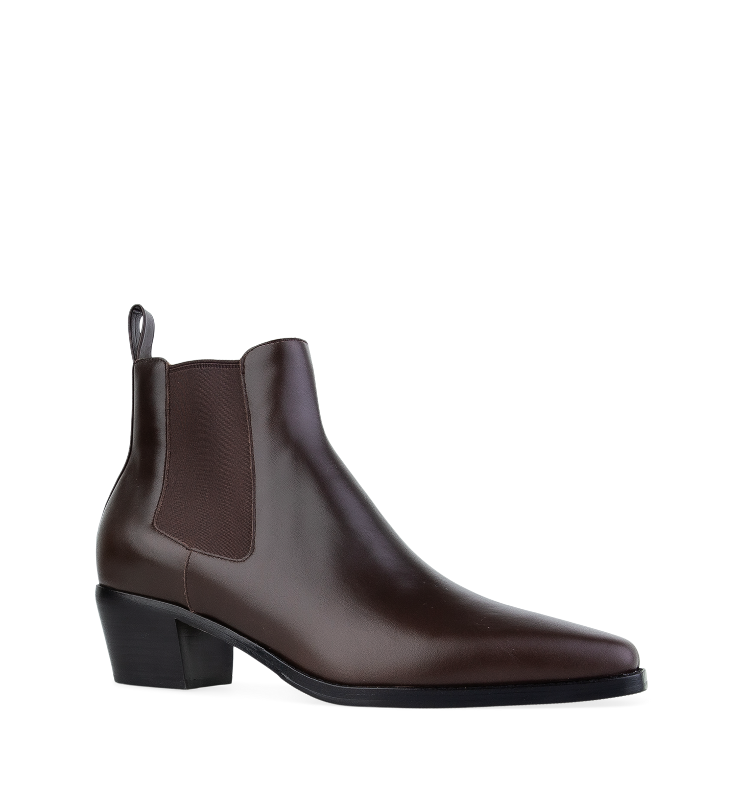 Ani Carob Boxed Leather Ankle Boots