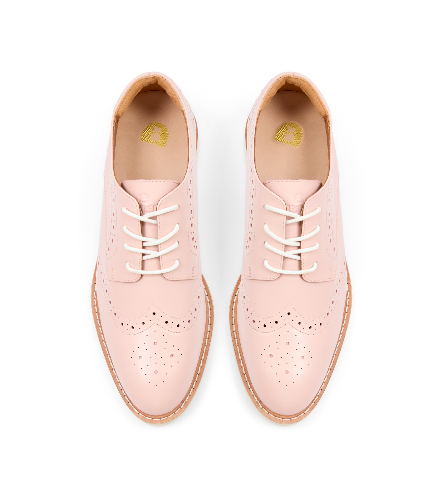 Astrapia Rose Pink Leather Lace Up Flats