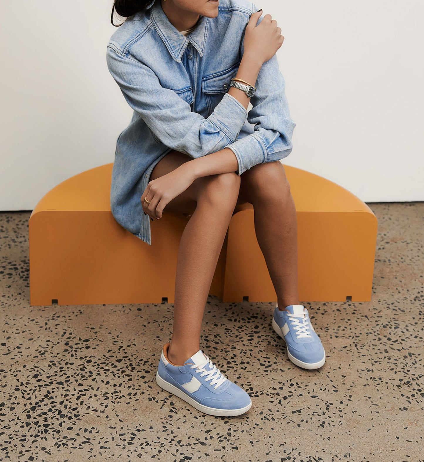 Amakihi Blue Suede Sneakers