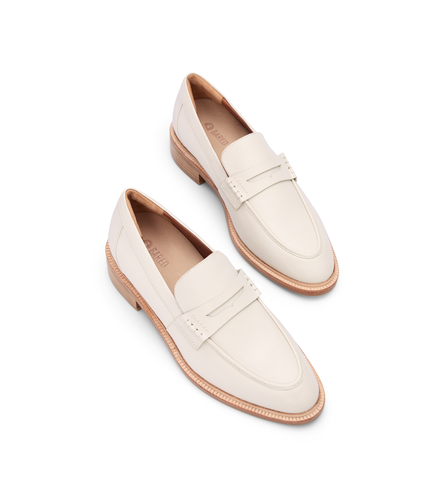 Capito Ecru Leather Loafers