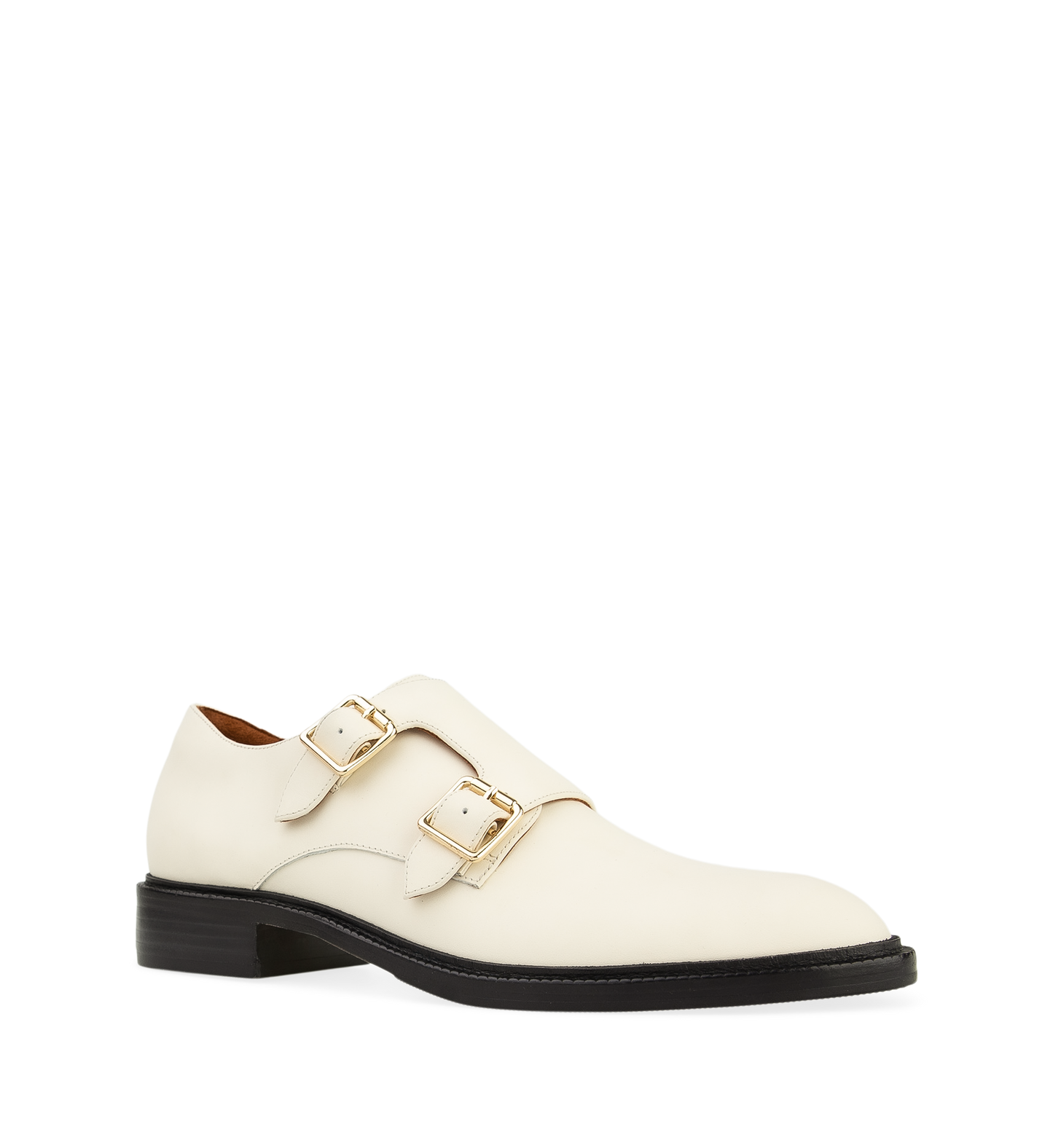 Coua Ecru Leather Monks