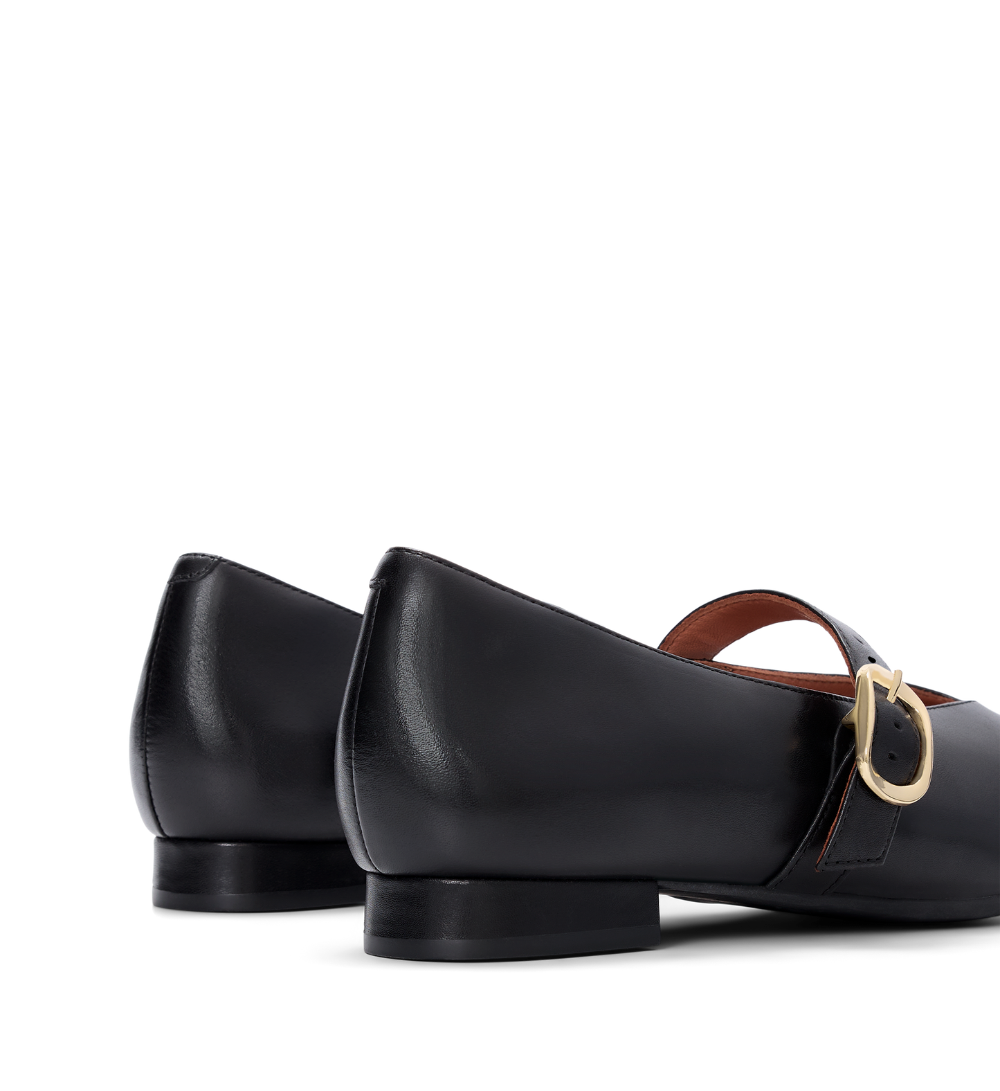 Freira Black Leather Ballet Flats