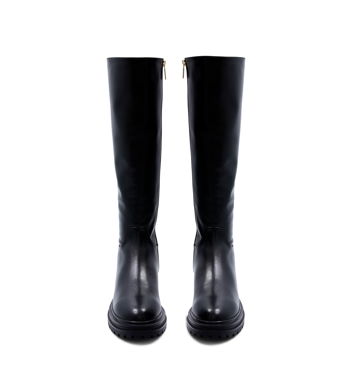 Hillstar Black Leather Knee High Boots