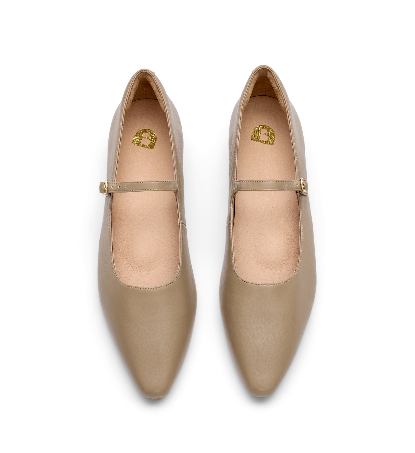 Inca 2 Taupe Leather Ballet Flats