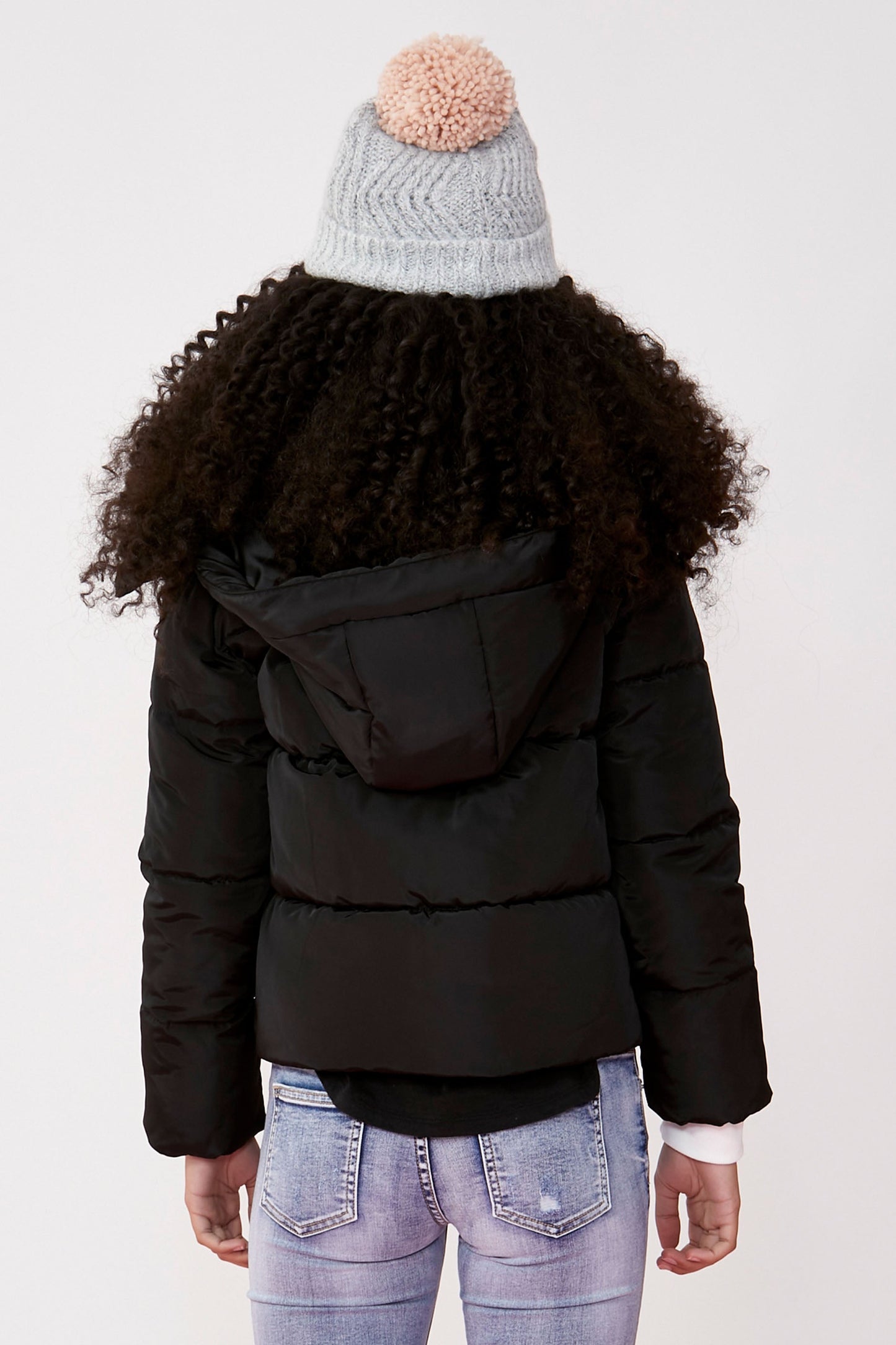 Girls Loren Crop Hooded Puffer
