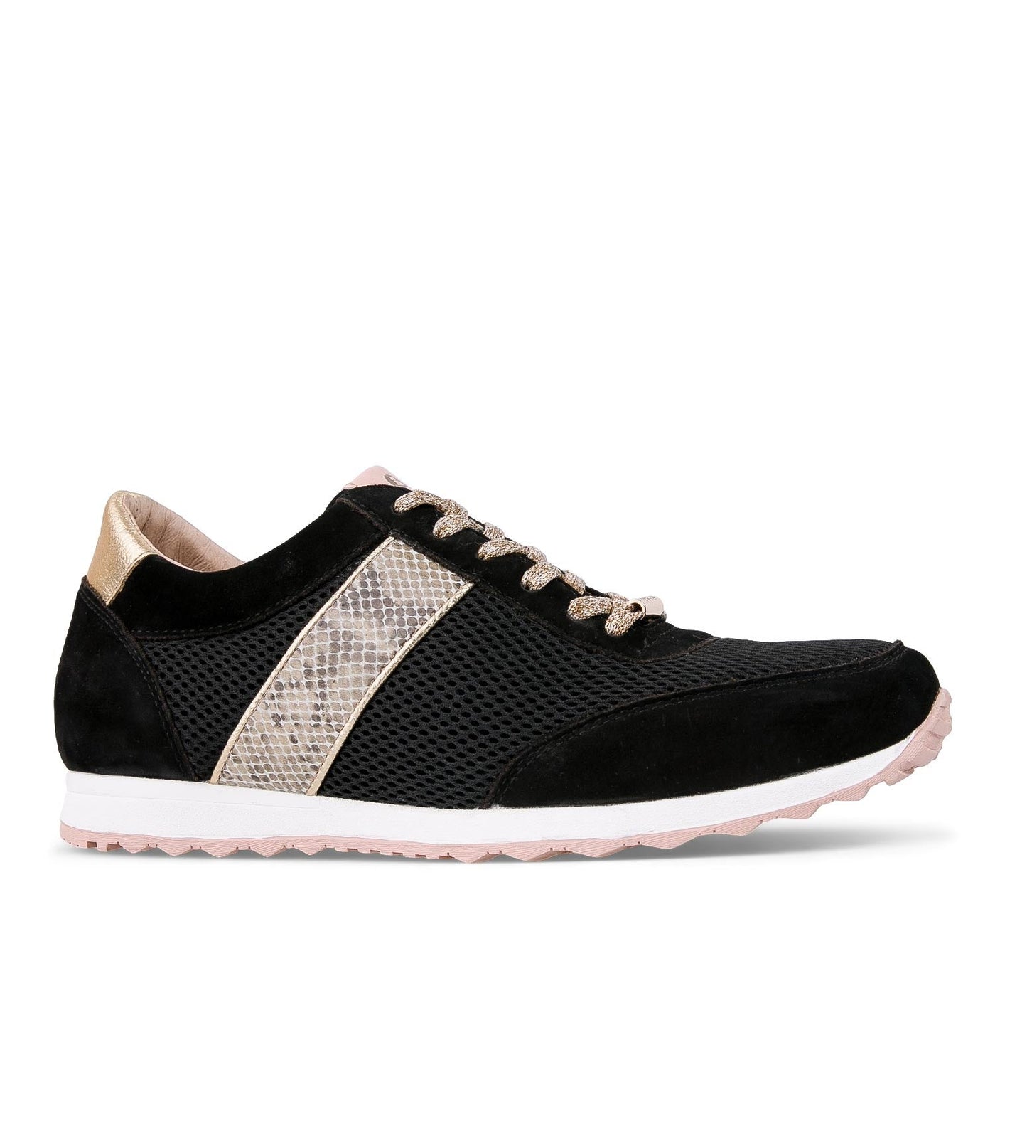 Kestrel Black Nubuck & Black Mesh Sneakers