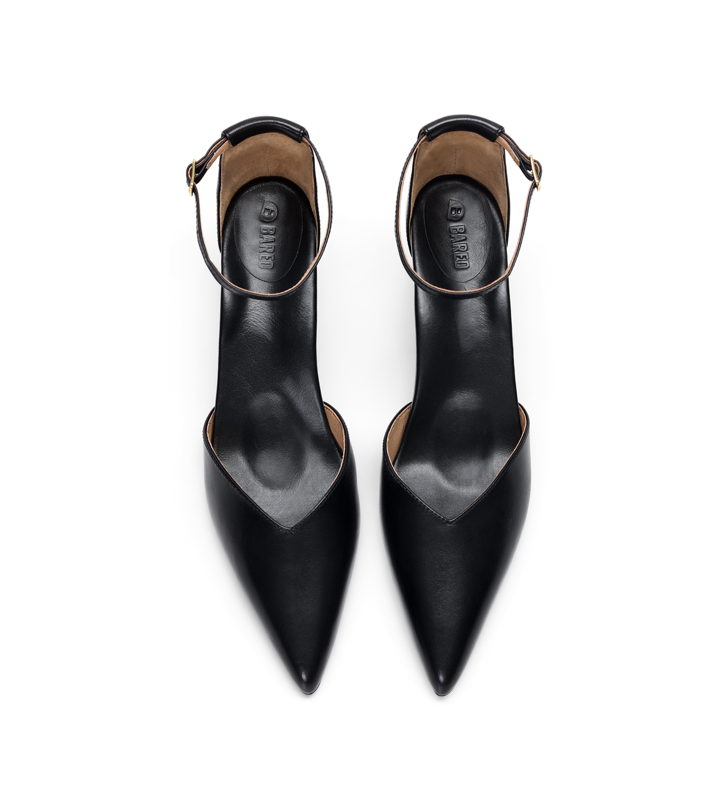 Lark Black leather Low Heels