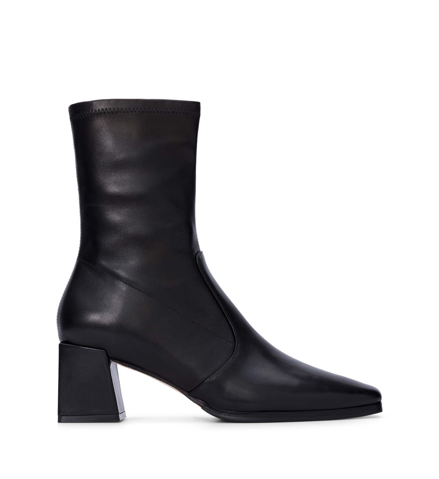 Nightingale Black Leather Heeled Boots